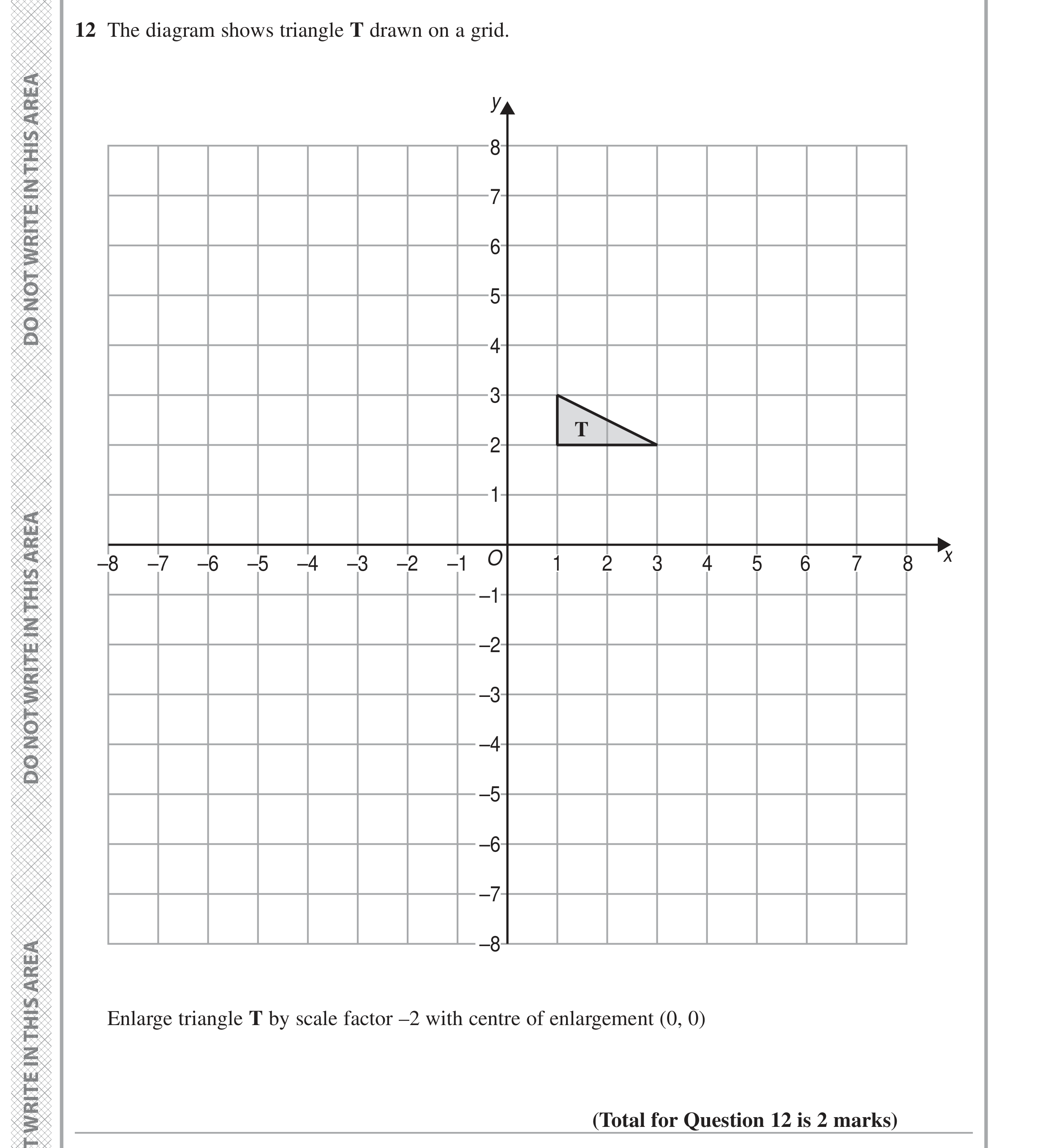 Question 12 — Rotations/Reflections/Translations/Enlargements — Edexcel GCSE June 2024