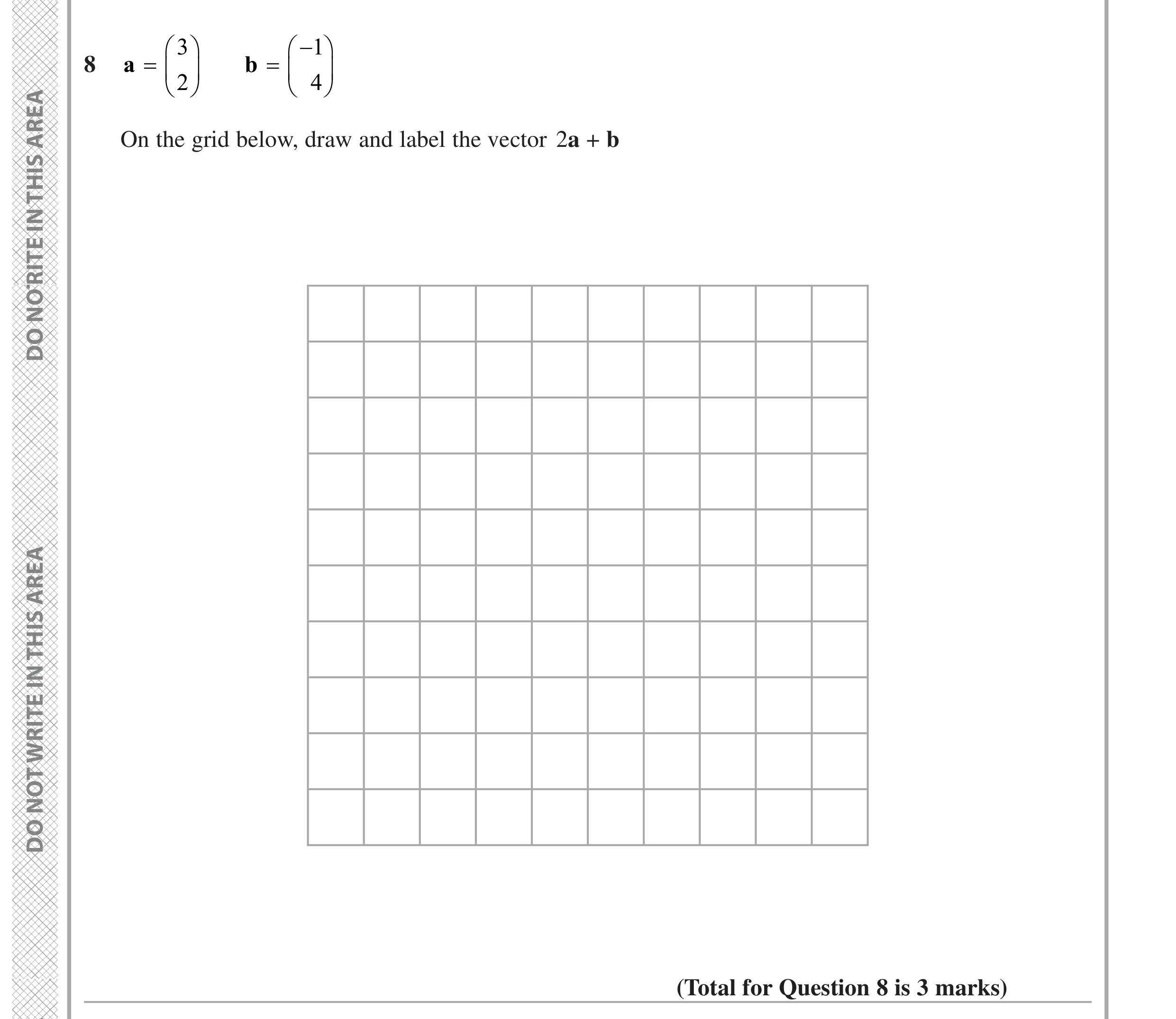 Question 8 — Vectors — Edexcel GCSE June 2024
