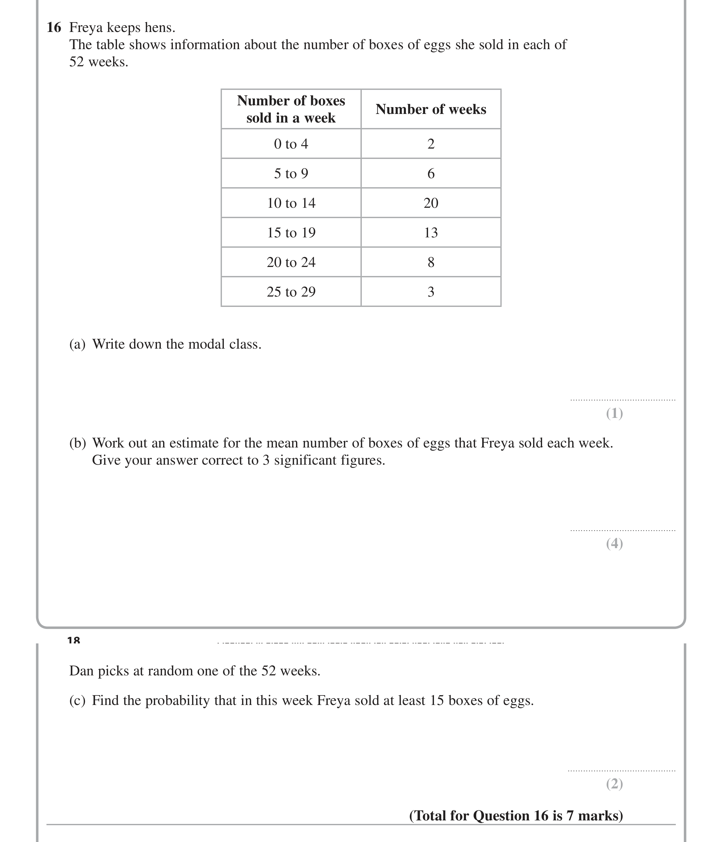 Question 16 — Probability — Edexcel iGCSE June 2014