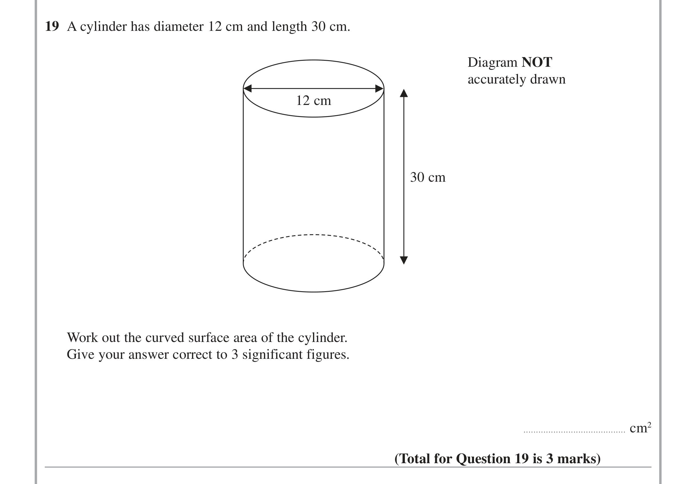 Question 19 — Circles — Edexcel iGCSE June 2014