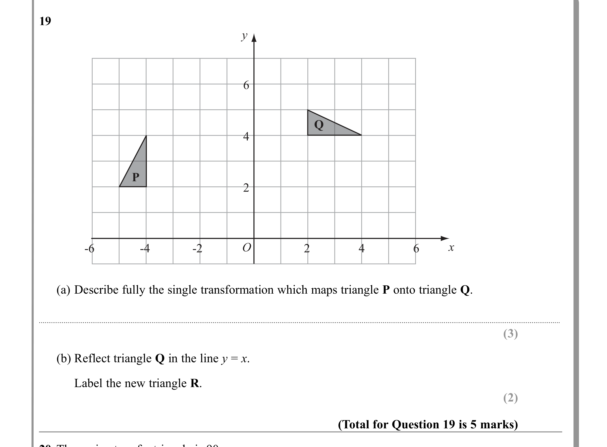 Question 19 — Coordinate Geometry — Edexcel iGCSE June 2011