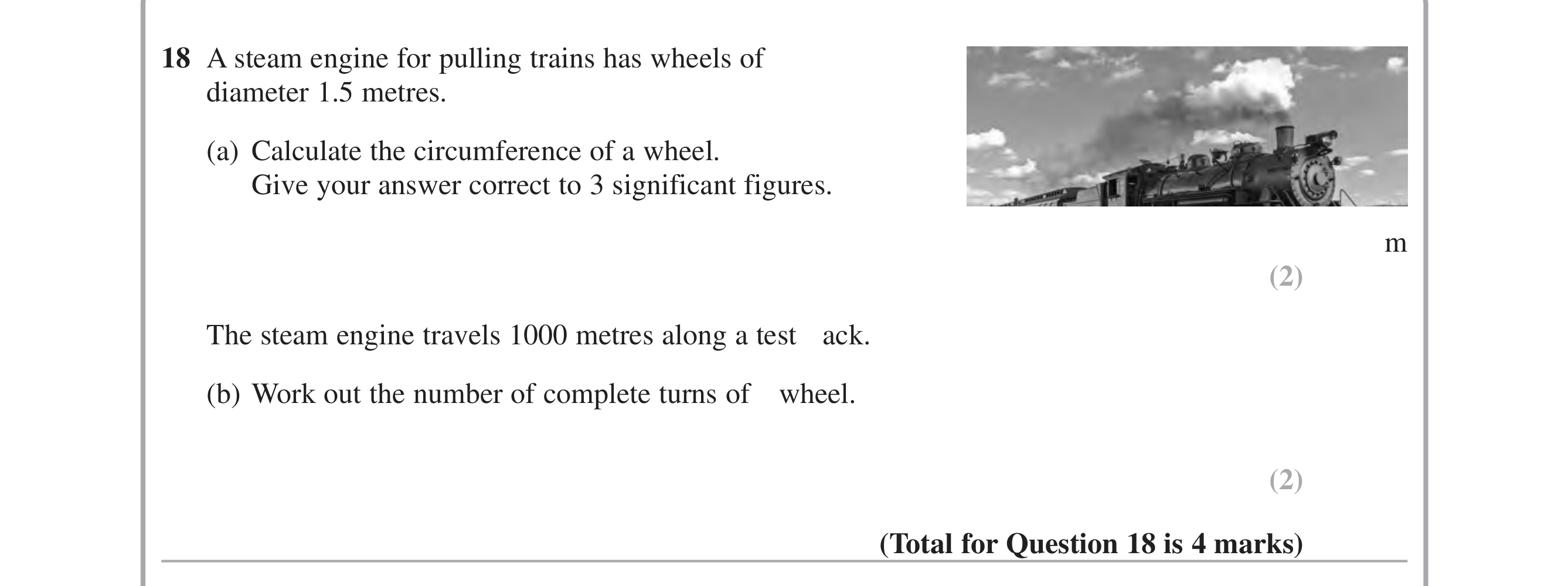 Question 18 — Circles — Edexcel iGCSE June 2015