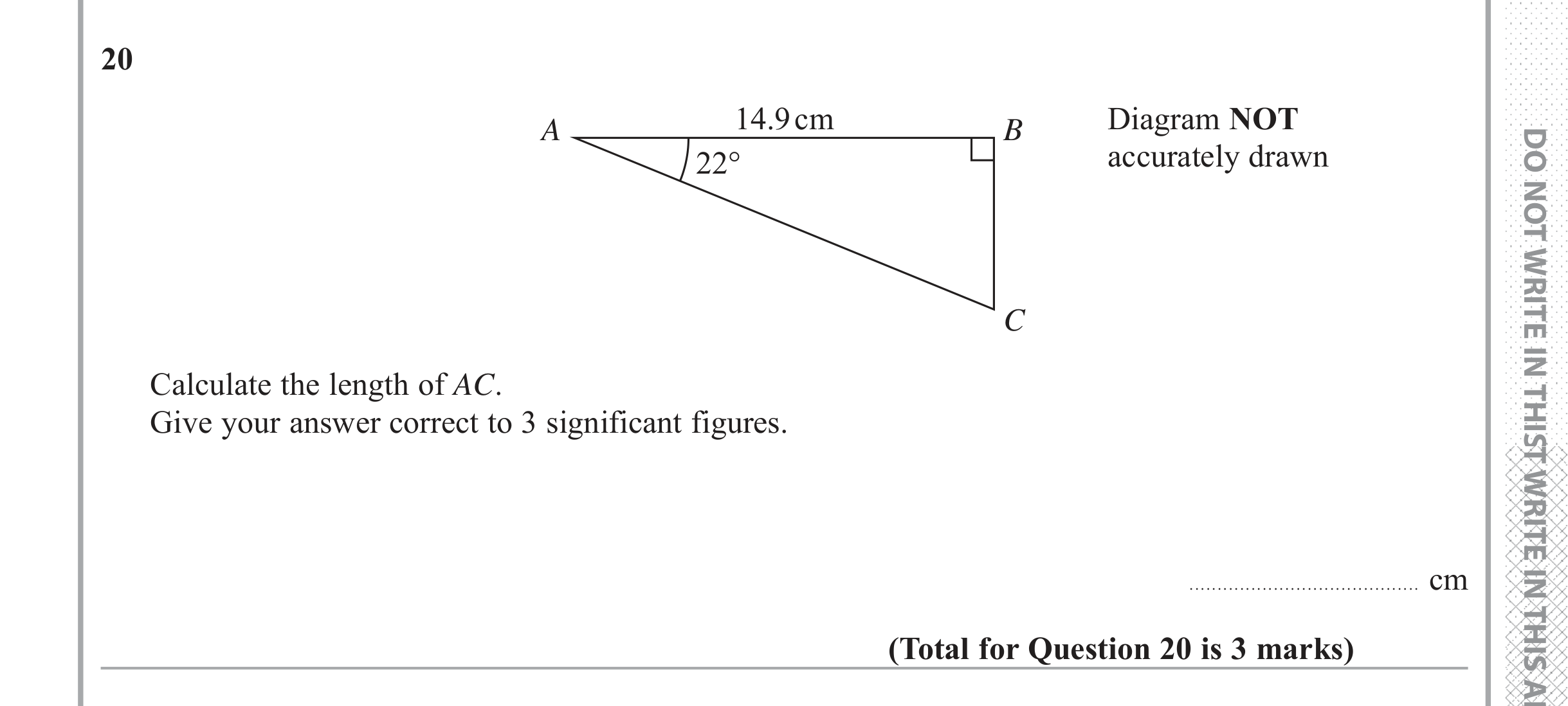 Question 20 — Trig — Edexcel iGCSE June 2017