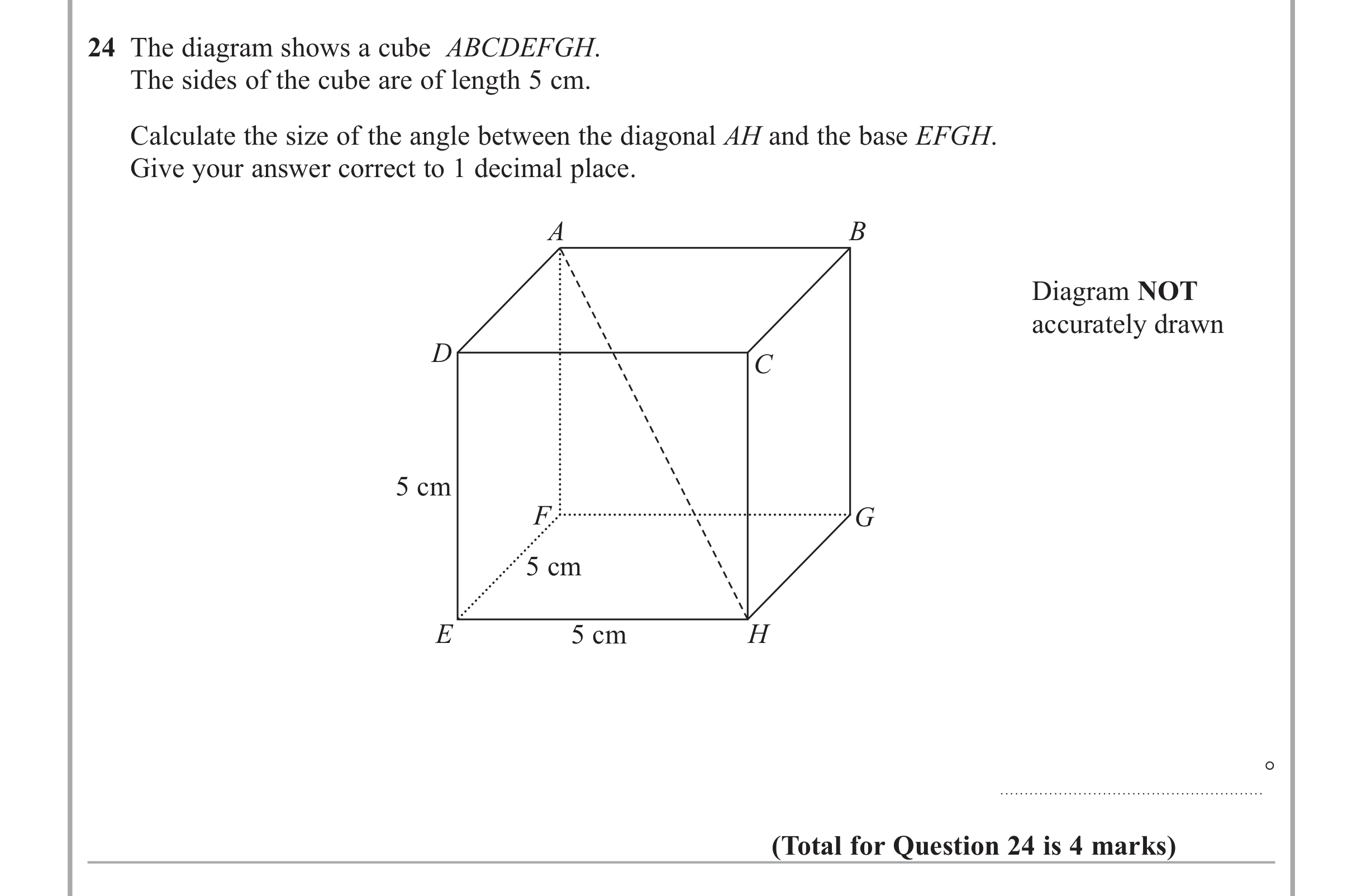 Question 24 — Trig — Edexcel iGCSE June 2013