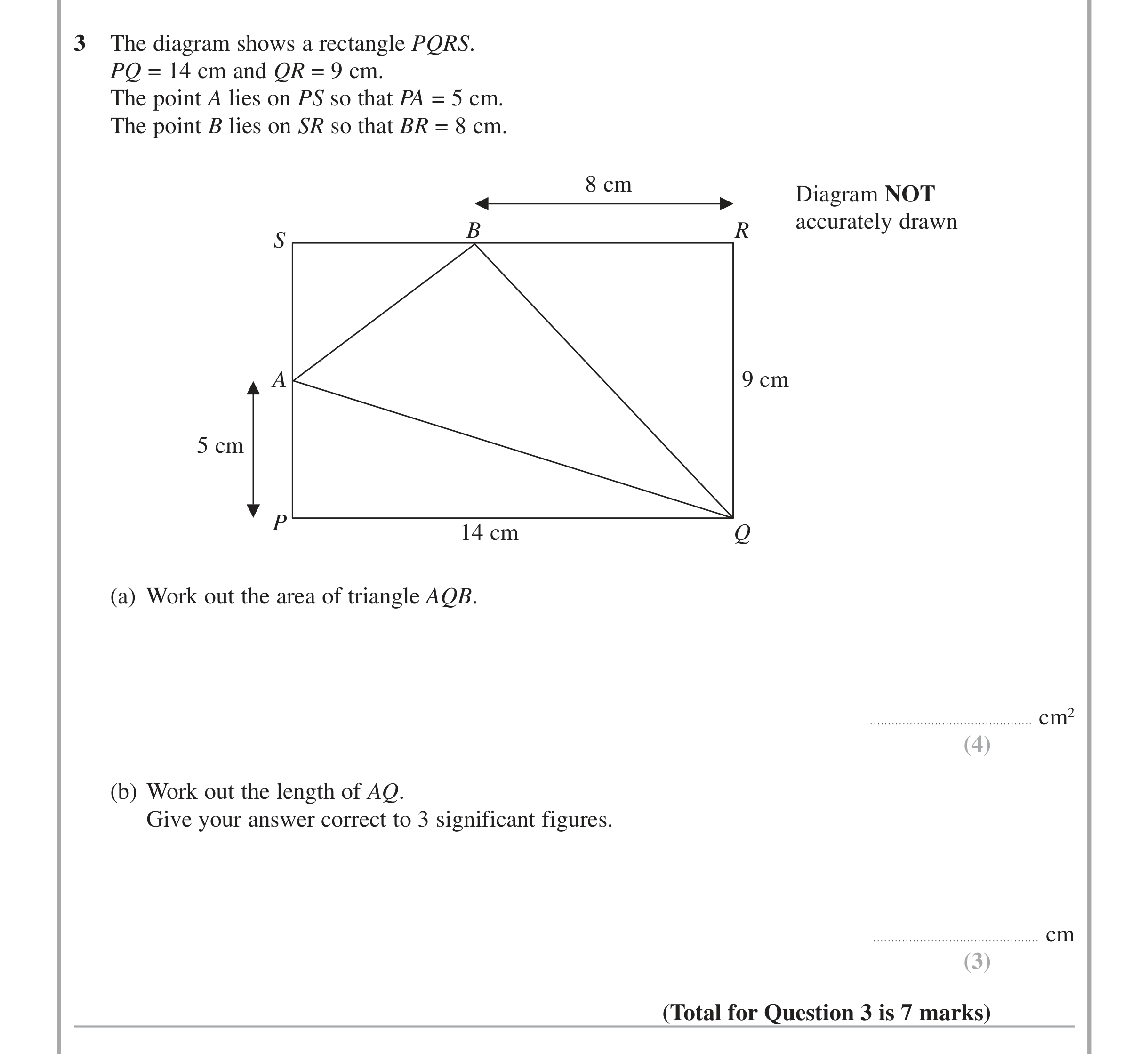 Question 3 — Trig — Edexcel iGCSE June 2014