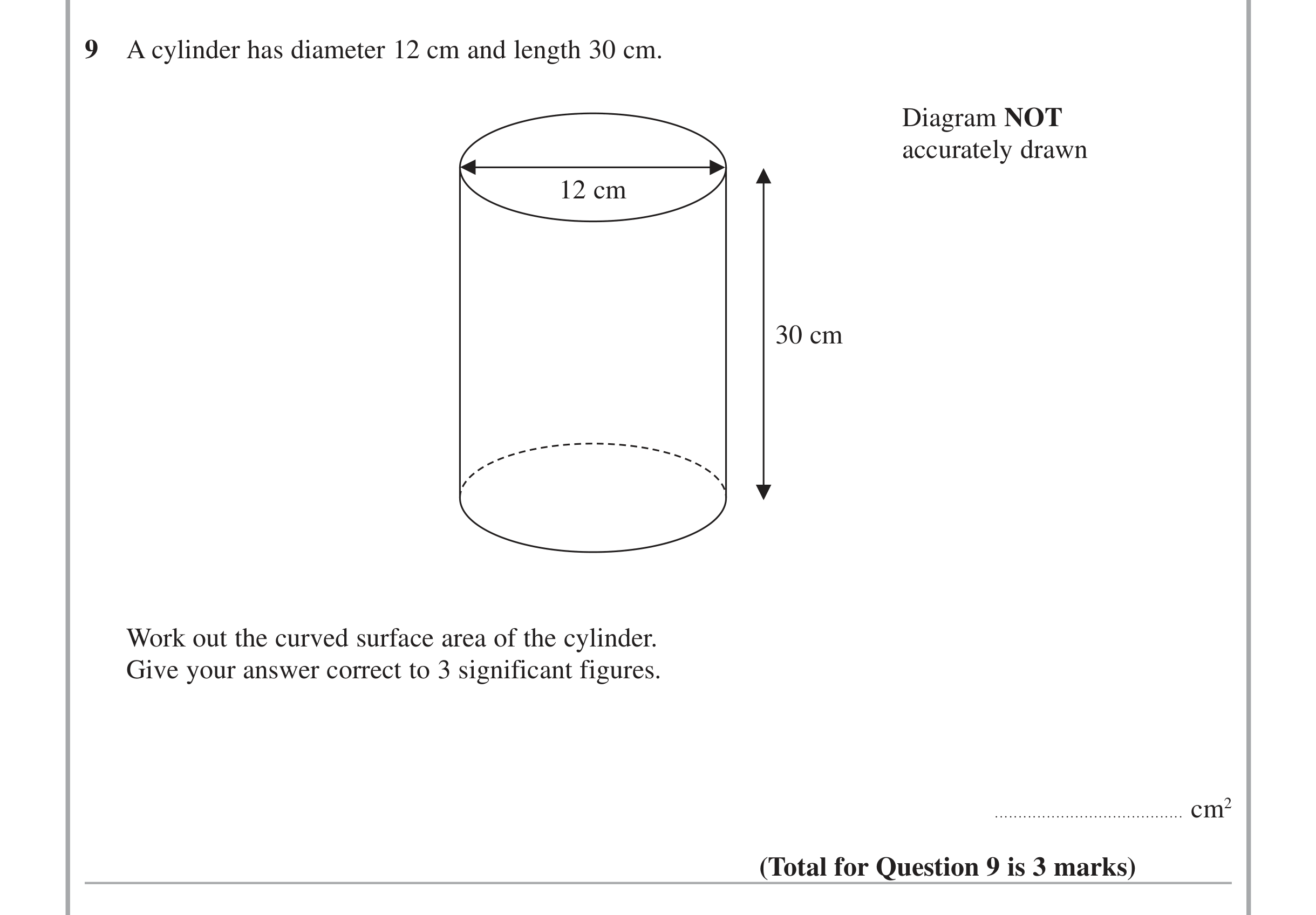Question 9 — Circles — Edexcel iGCSE June 2014