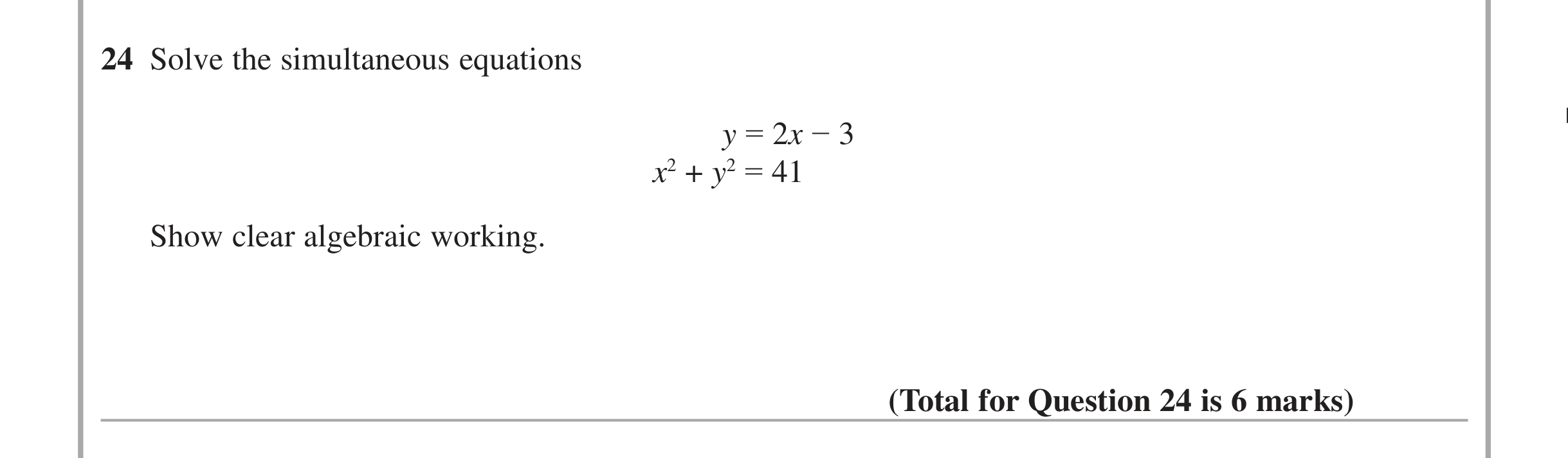Question 24 — Indices and Surds — Edexcel iGCSE Jan 2015