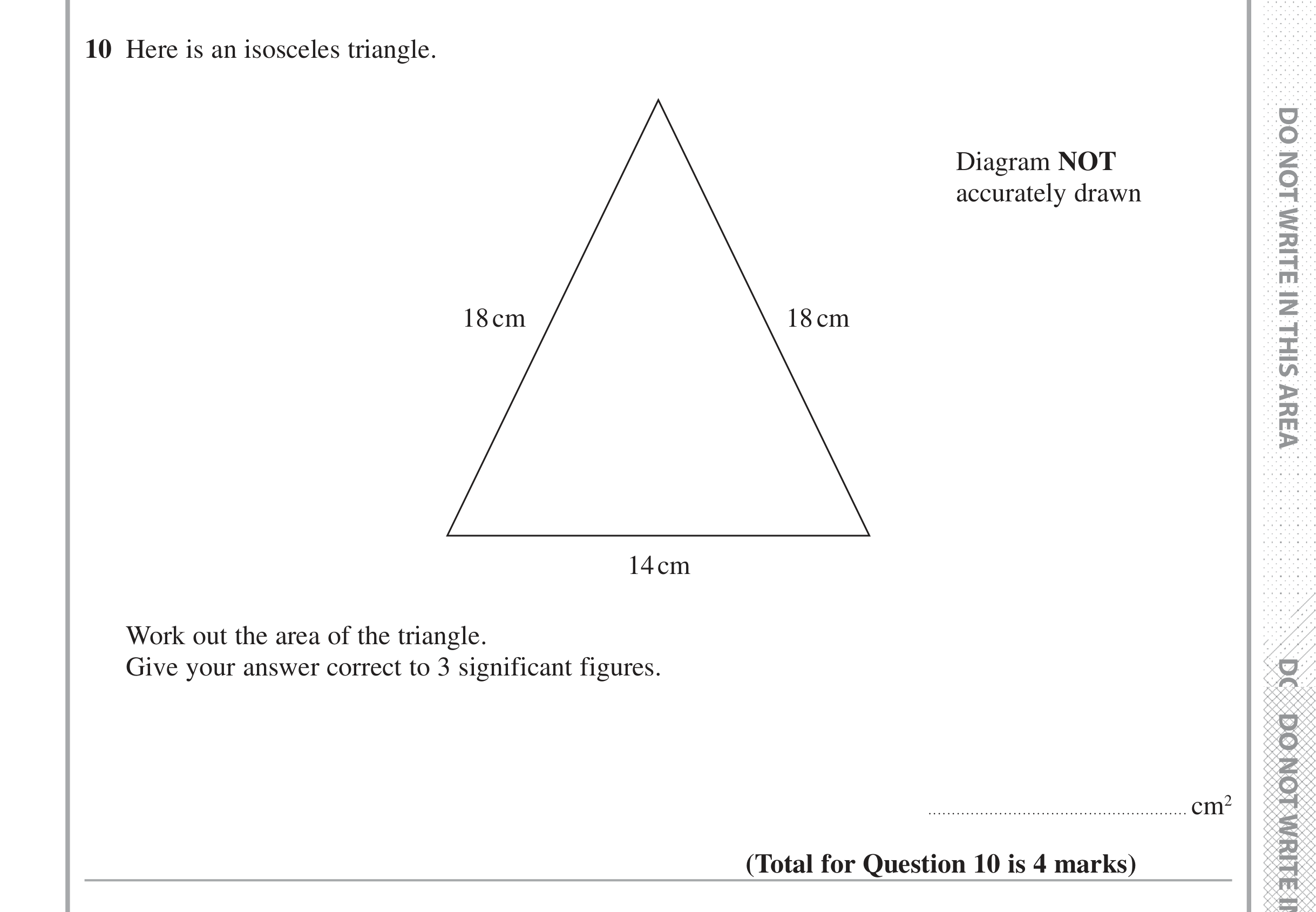 Question 10 — Trig — Edexcel iGCSE Jan 2017