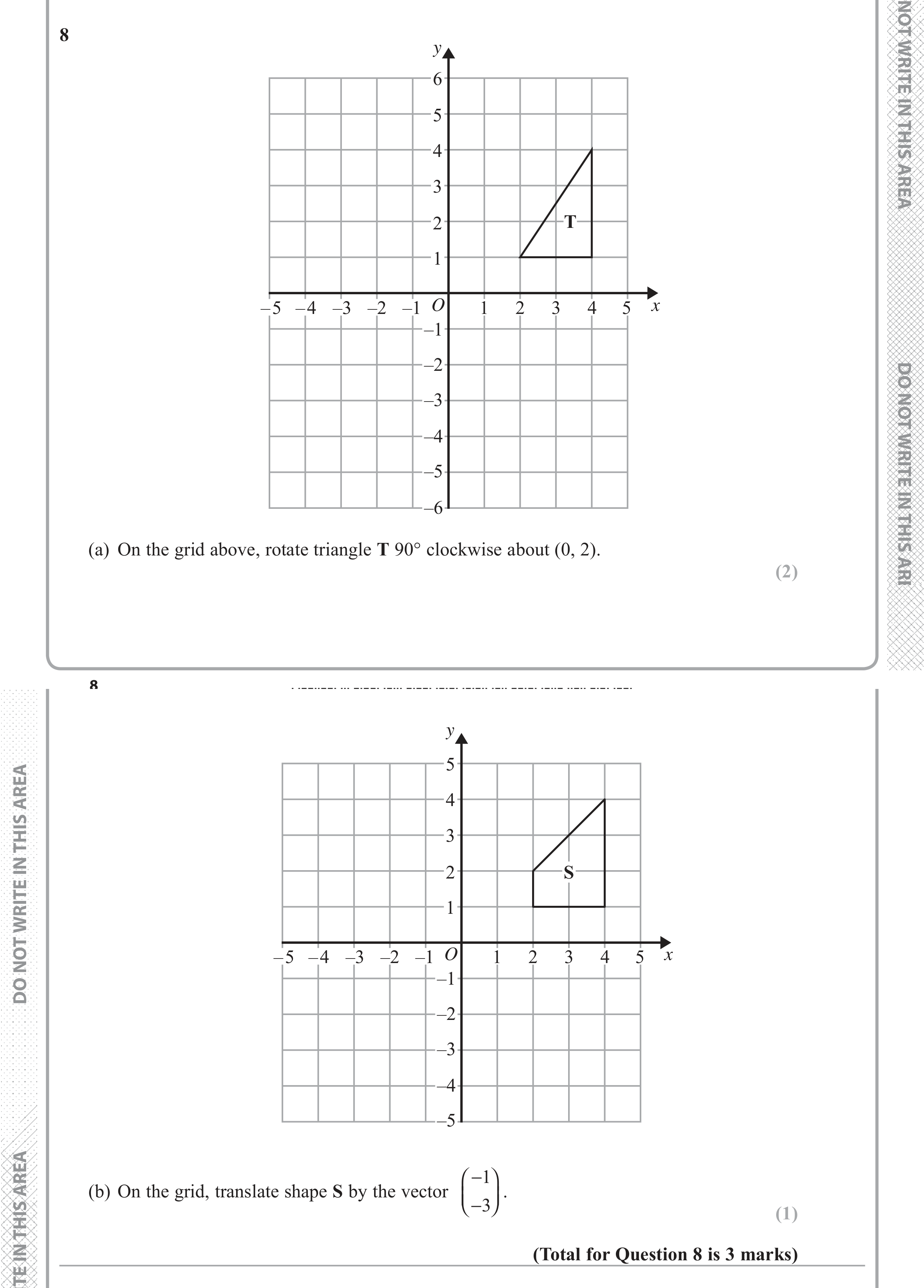 Question 8 — Vectors — Edexcel iGCSE June 2017
