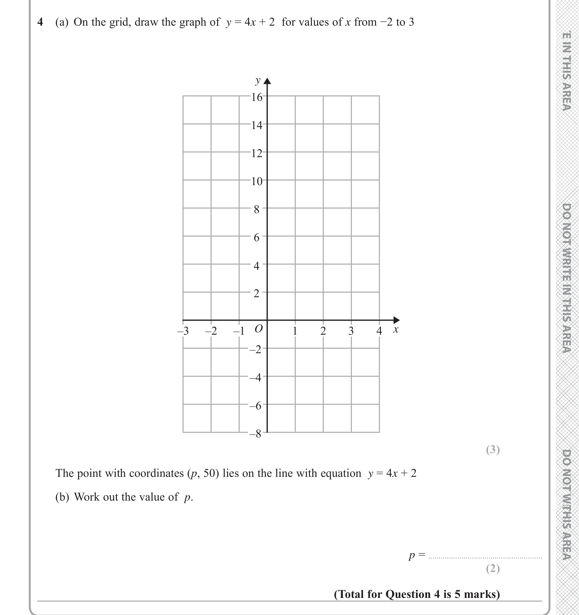 Question 4 — Coordinate Geometry — Edexcel iGCSE Jan 2018