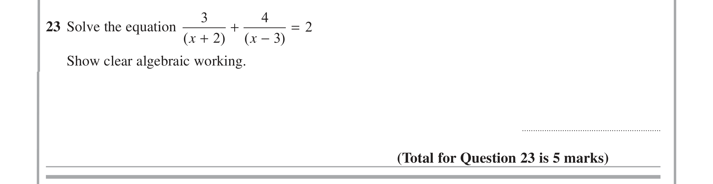 Question 23 — Indices and Surds — Edexcel iGCSE June 2014