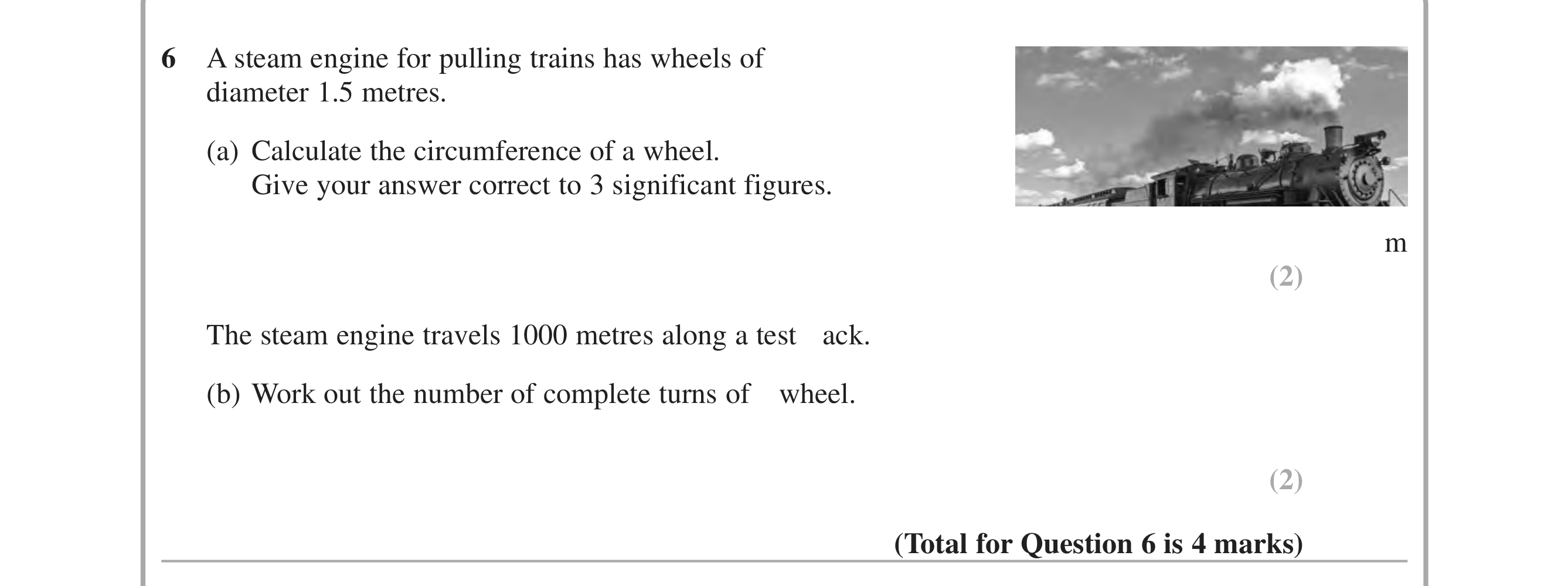 Question 6 — Circles — Edexcel iGCSE June 2015