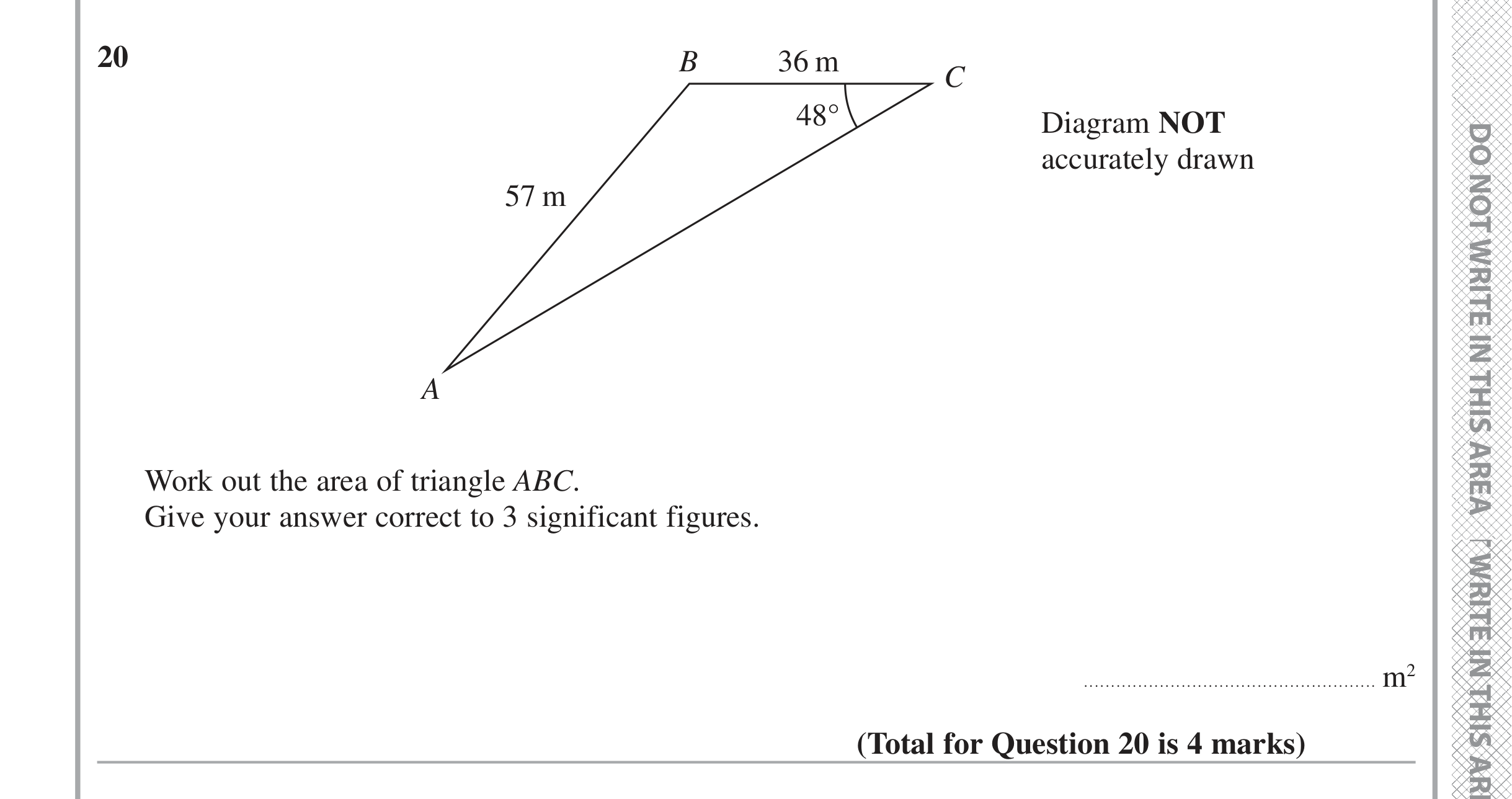 Question 20 — Trig — Edexcel iGCSE Jan 2016