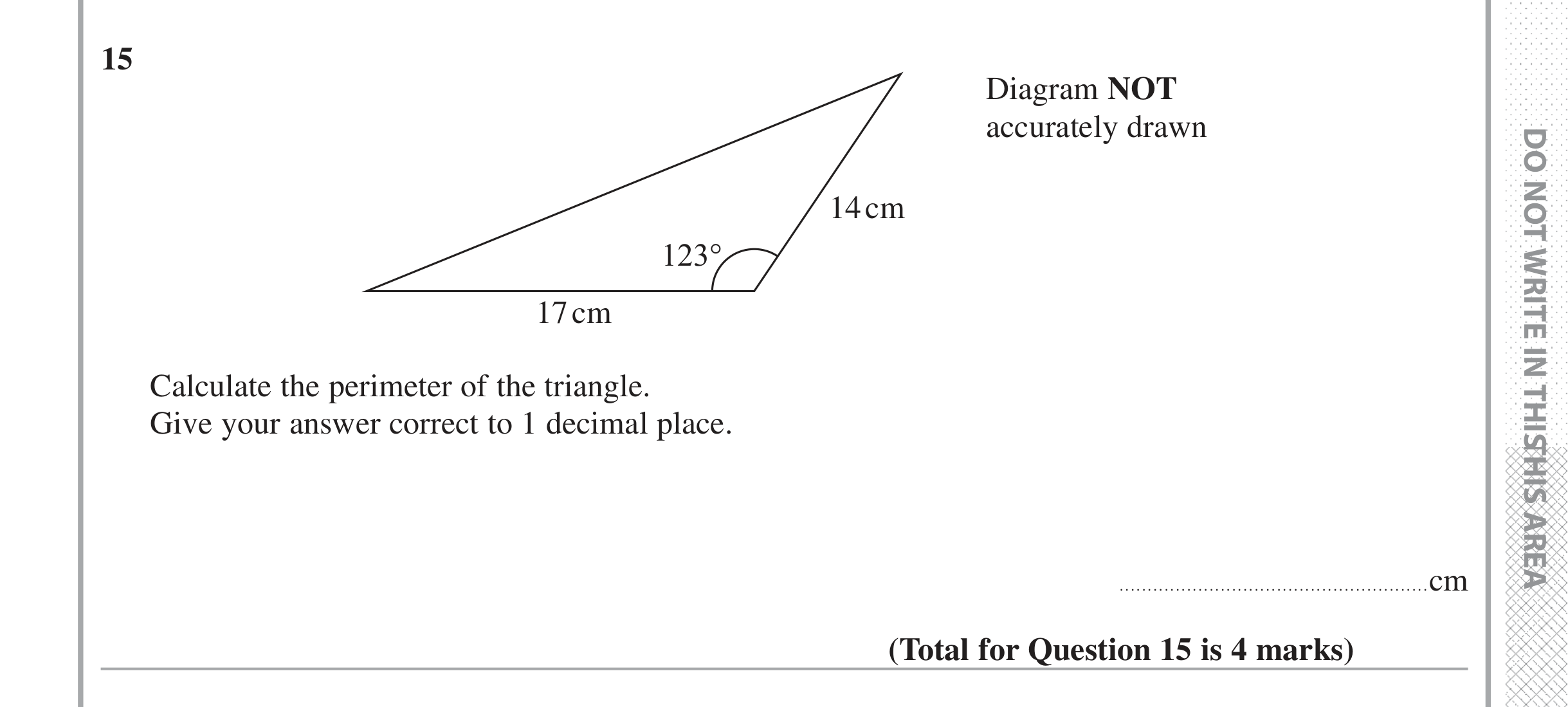 Question 15 — Trig — Edexcel iGCSE Jan 2017