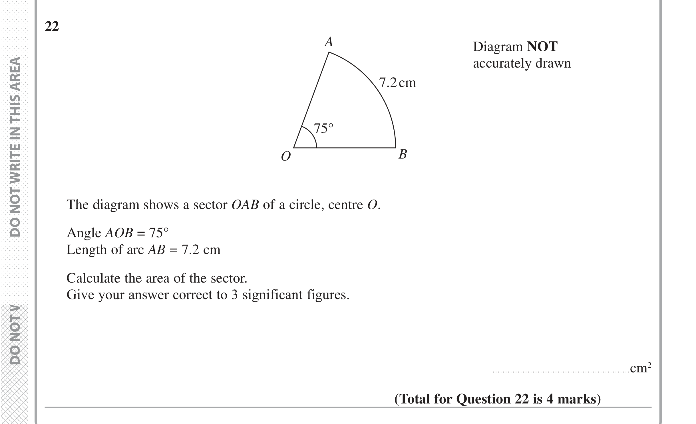 Question 22 — Circles — Edexcel iGCSE Jan 2017
