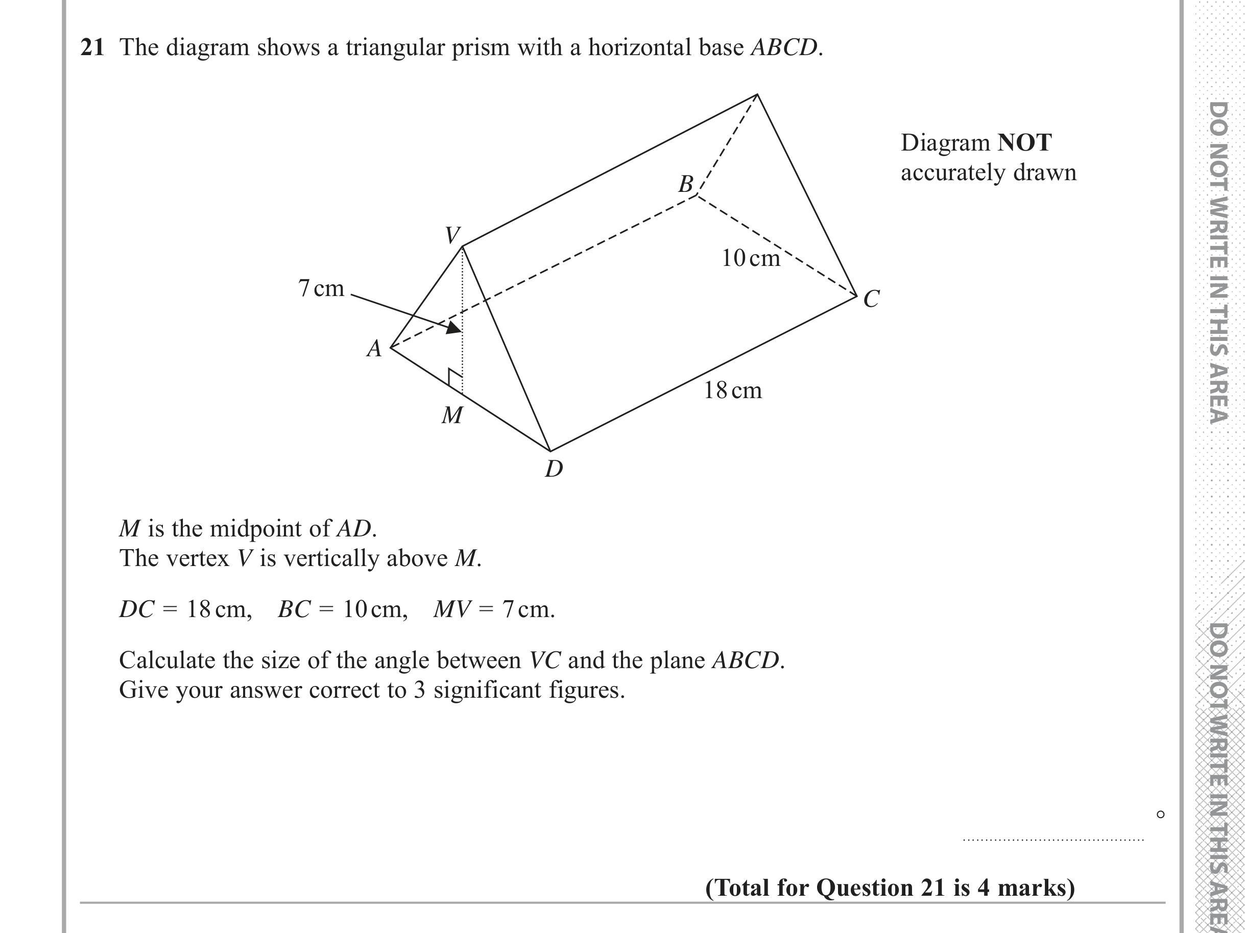 Question 21 — Trig — Edexcel iGCSE June 2017