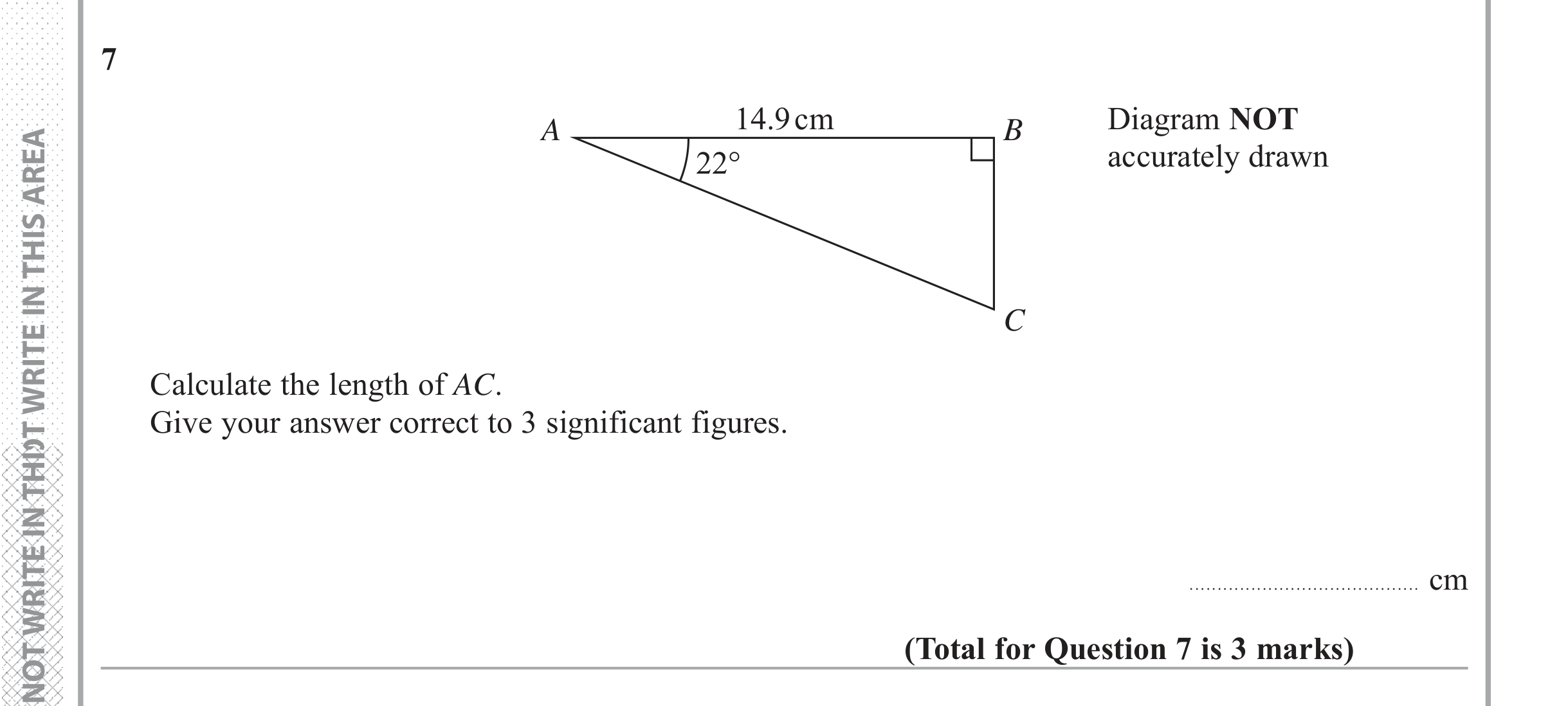 Question 7 — Trig — Edexcel iGCSE June 2017