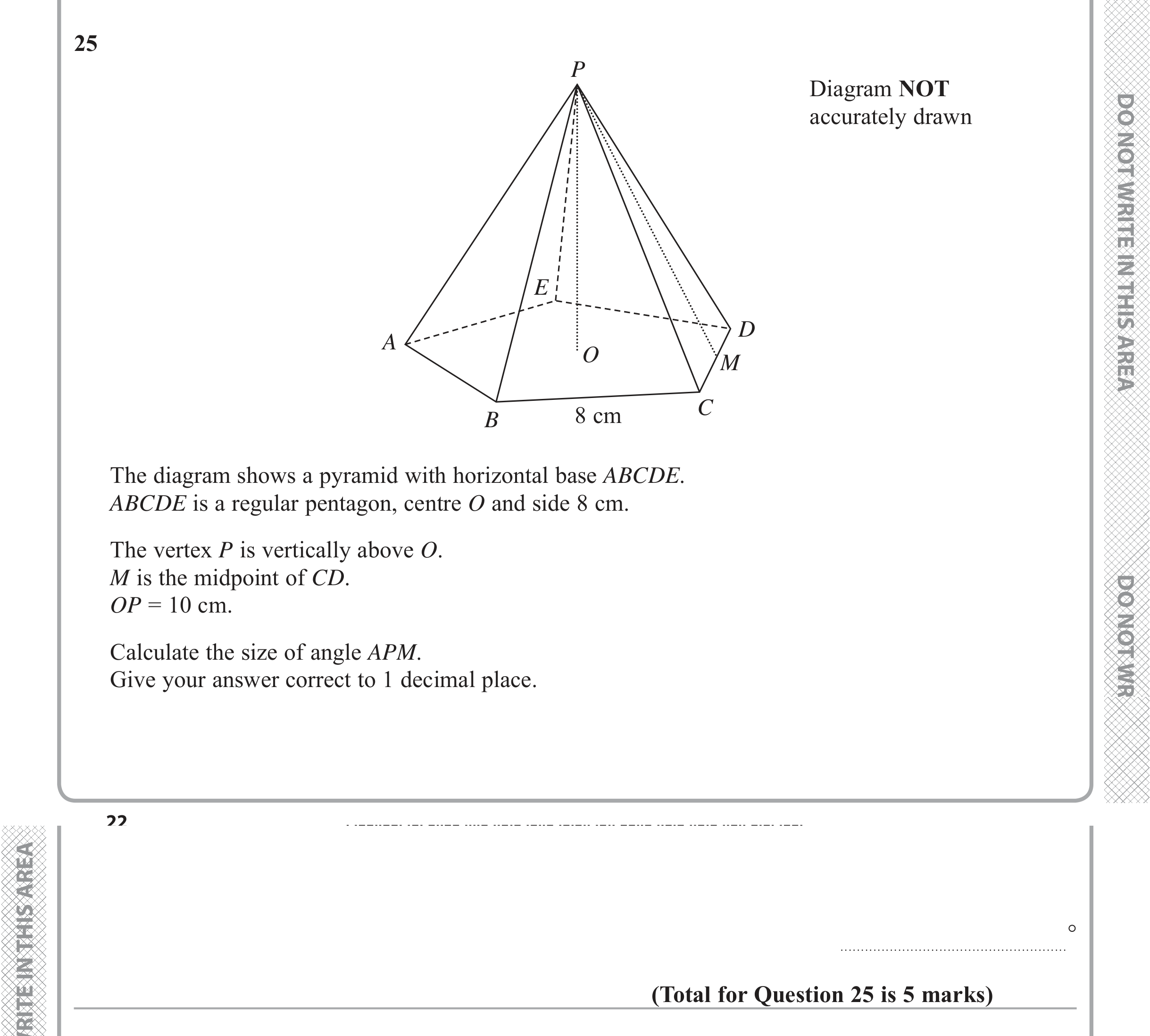 Question 25 — Coordinate Geometry — Edexcel iGCSE Jan 2018