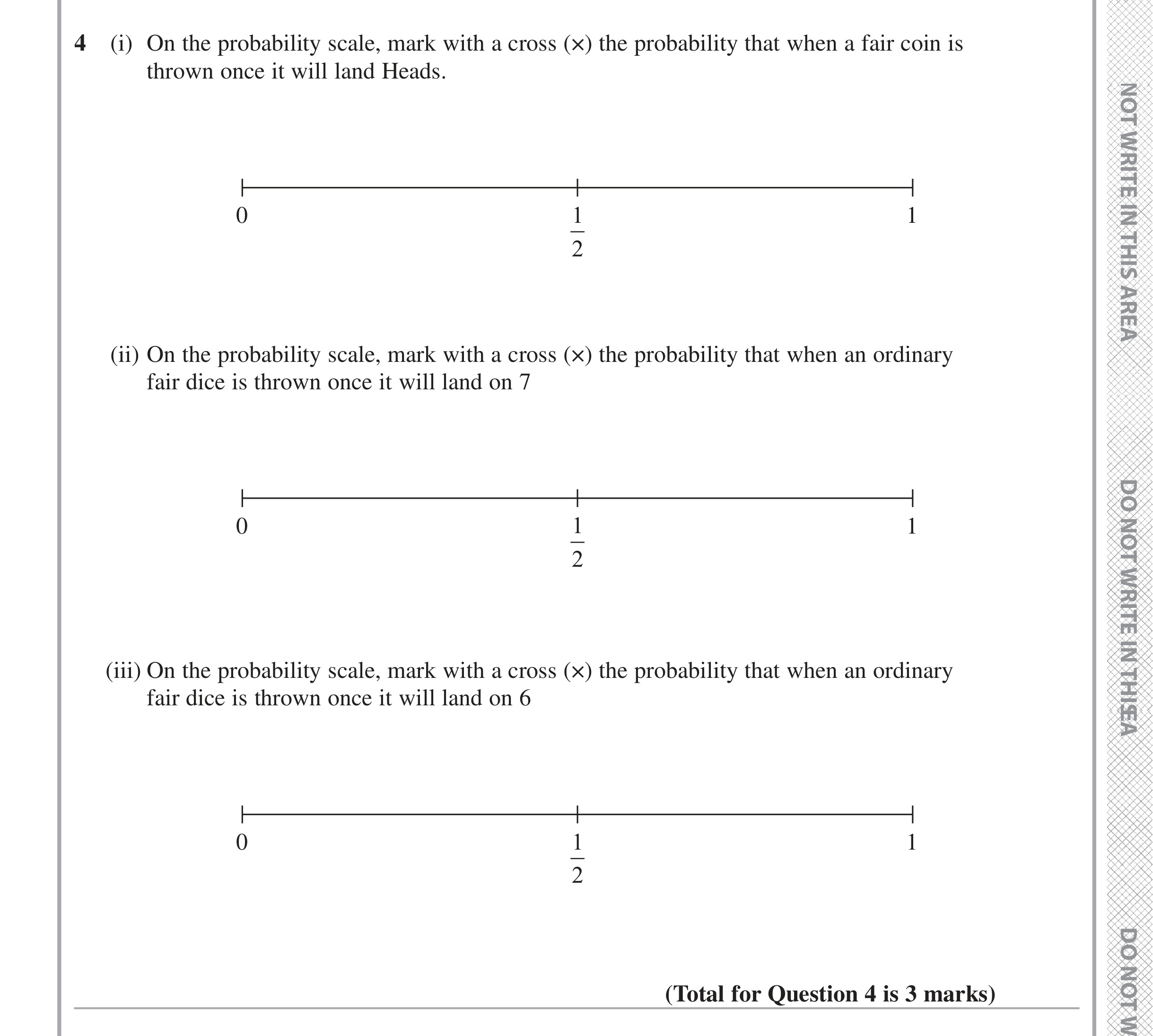 Question 4 — Probability — Edexcel iGCSE June 2016