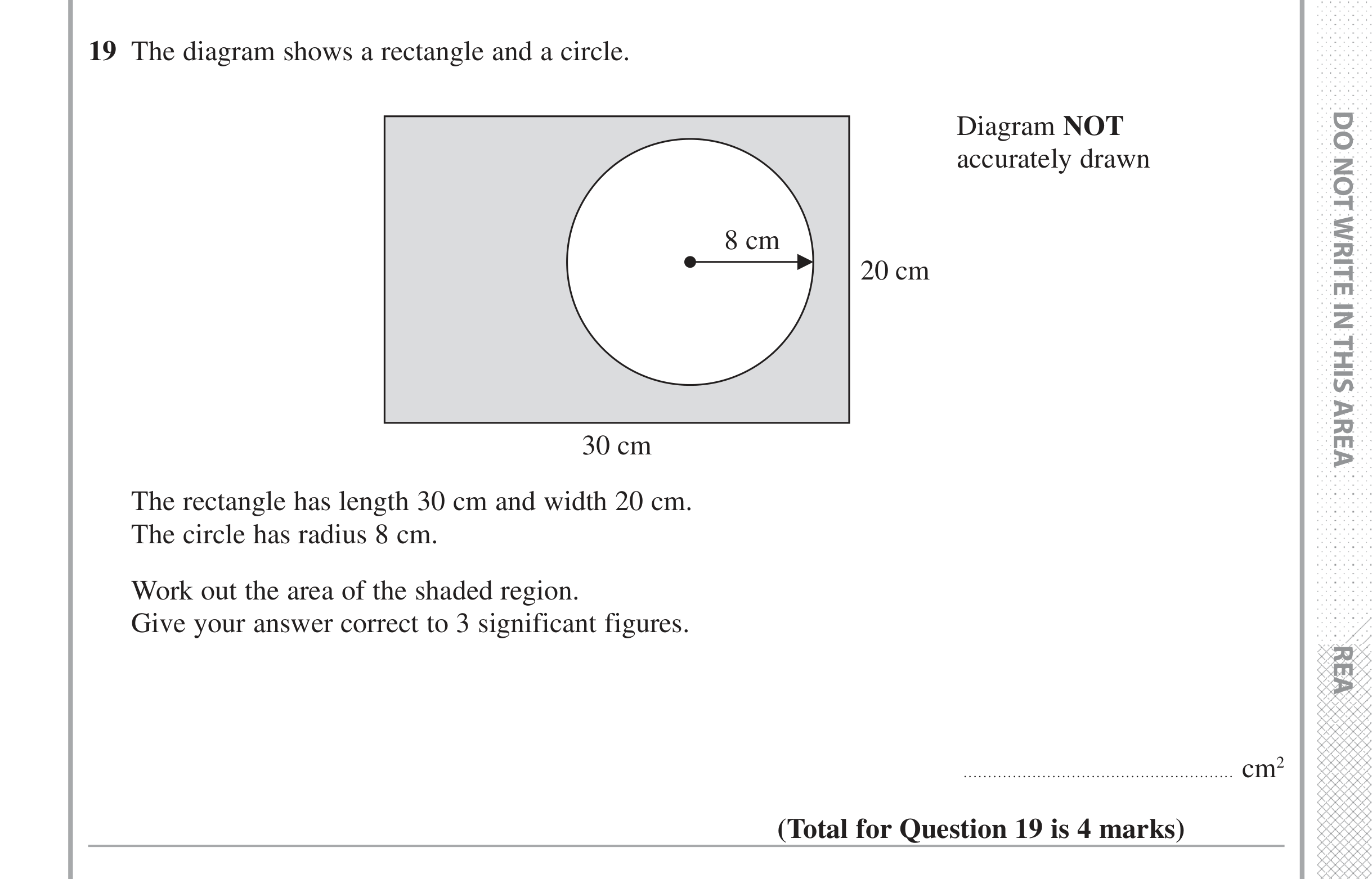 Question 19 — Circles — Edexcel iGCSE Jan 2017