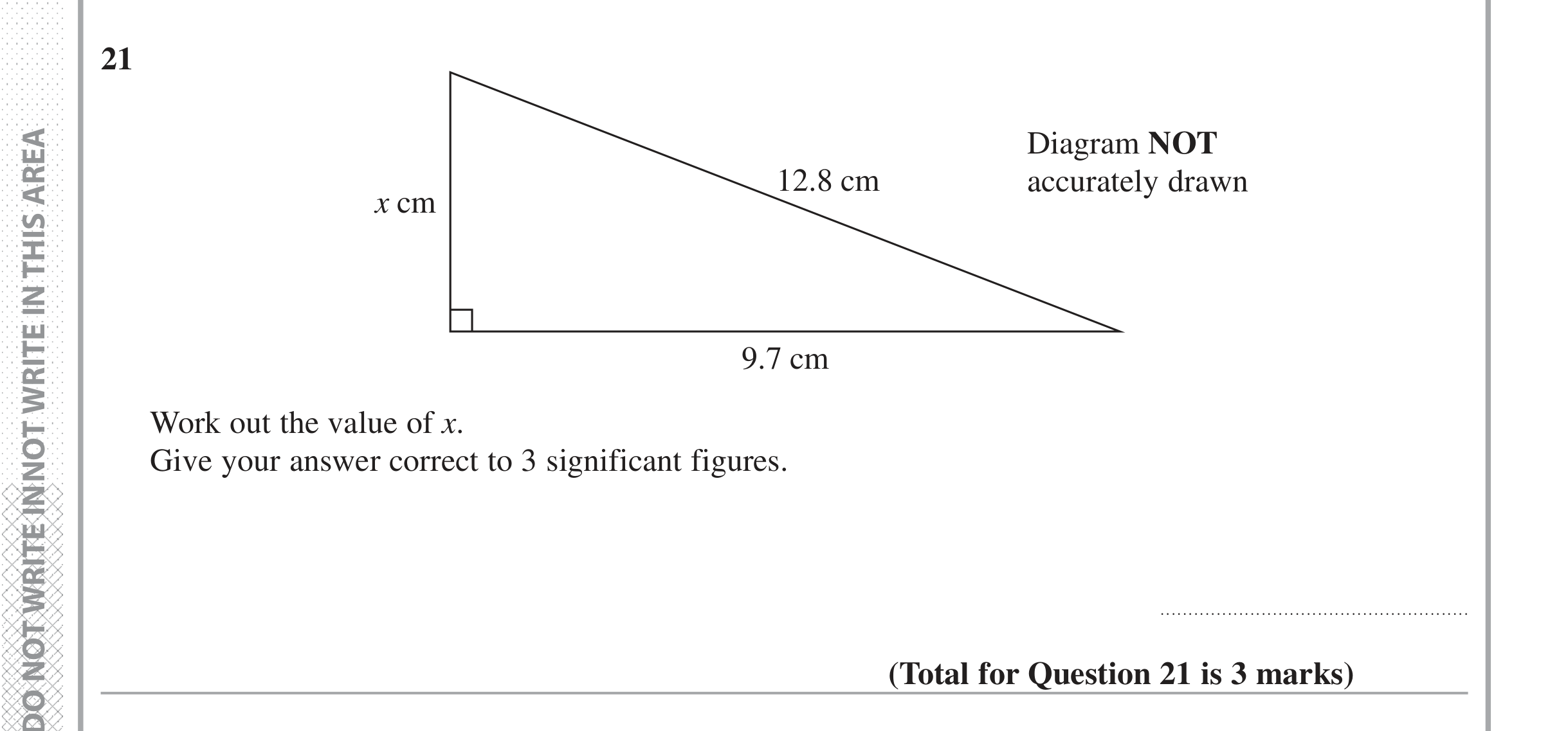 Question 21 — Trig — Edexcel iGCSE Jan 2017
