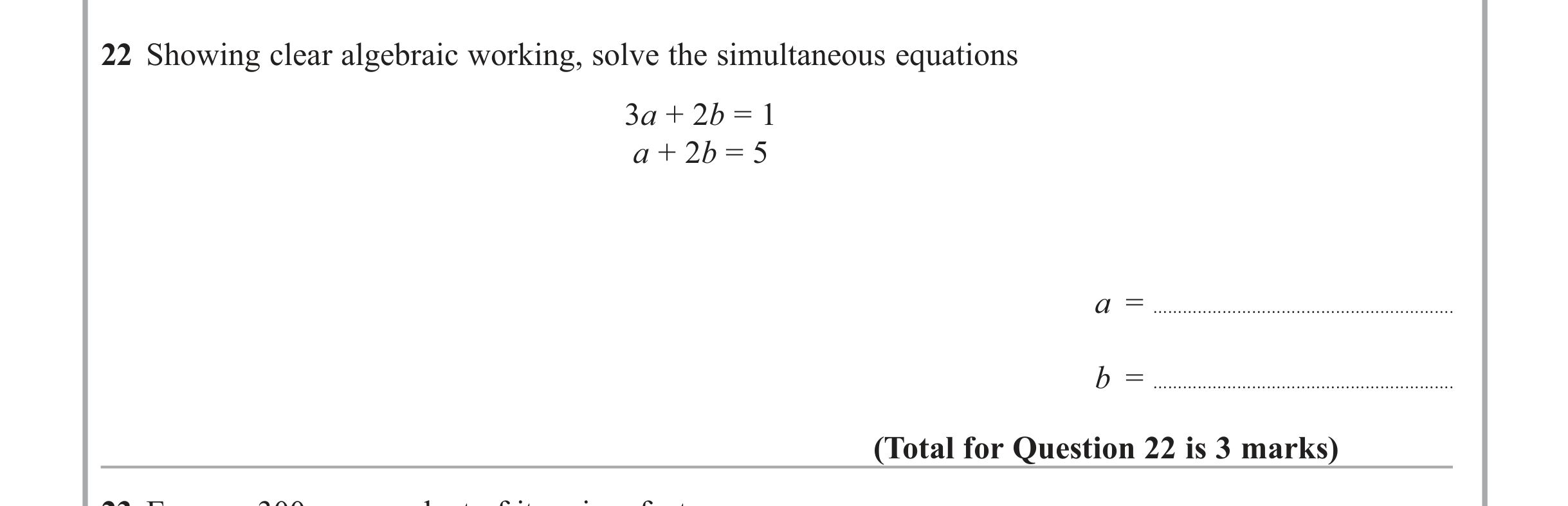 Question 22 — Coordinate Geometry — Edexcel iGCSE June 2012