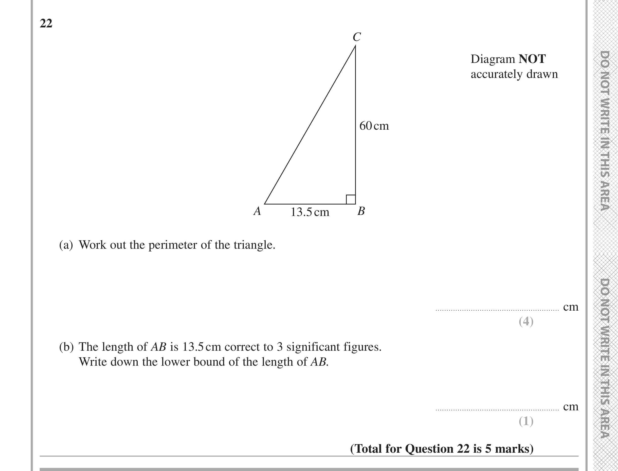 Question 22 — Trig — Edexcel iGCSE June 2016