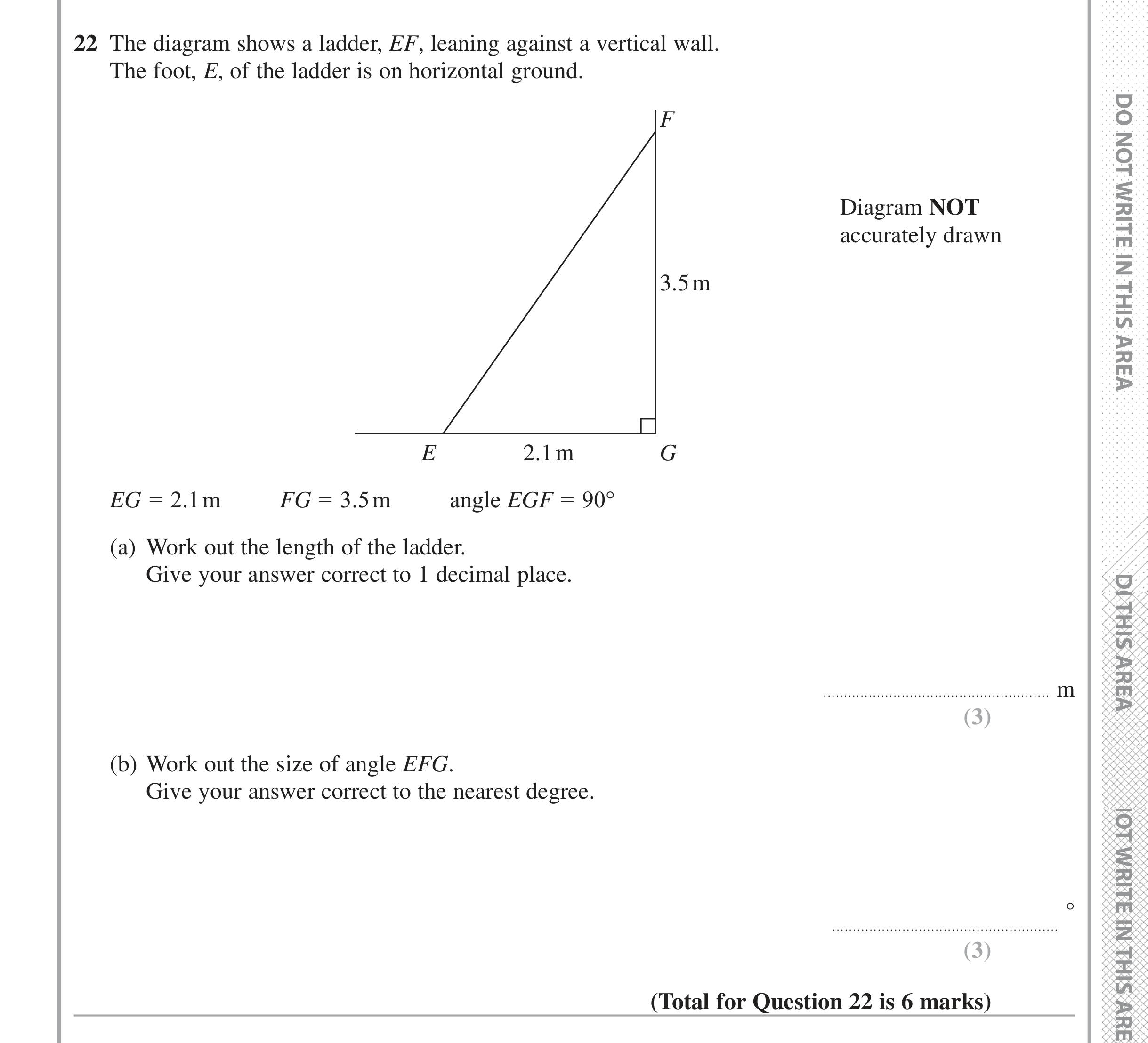 Question 22 — Trig — Edexcel iGCSE Jan 2017