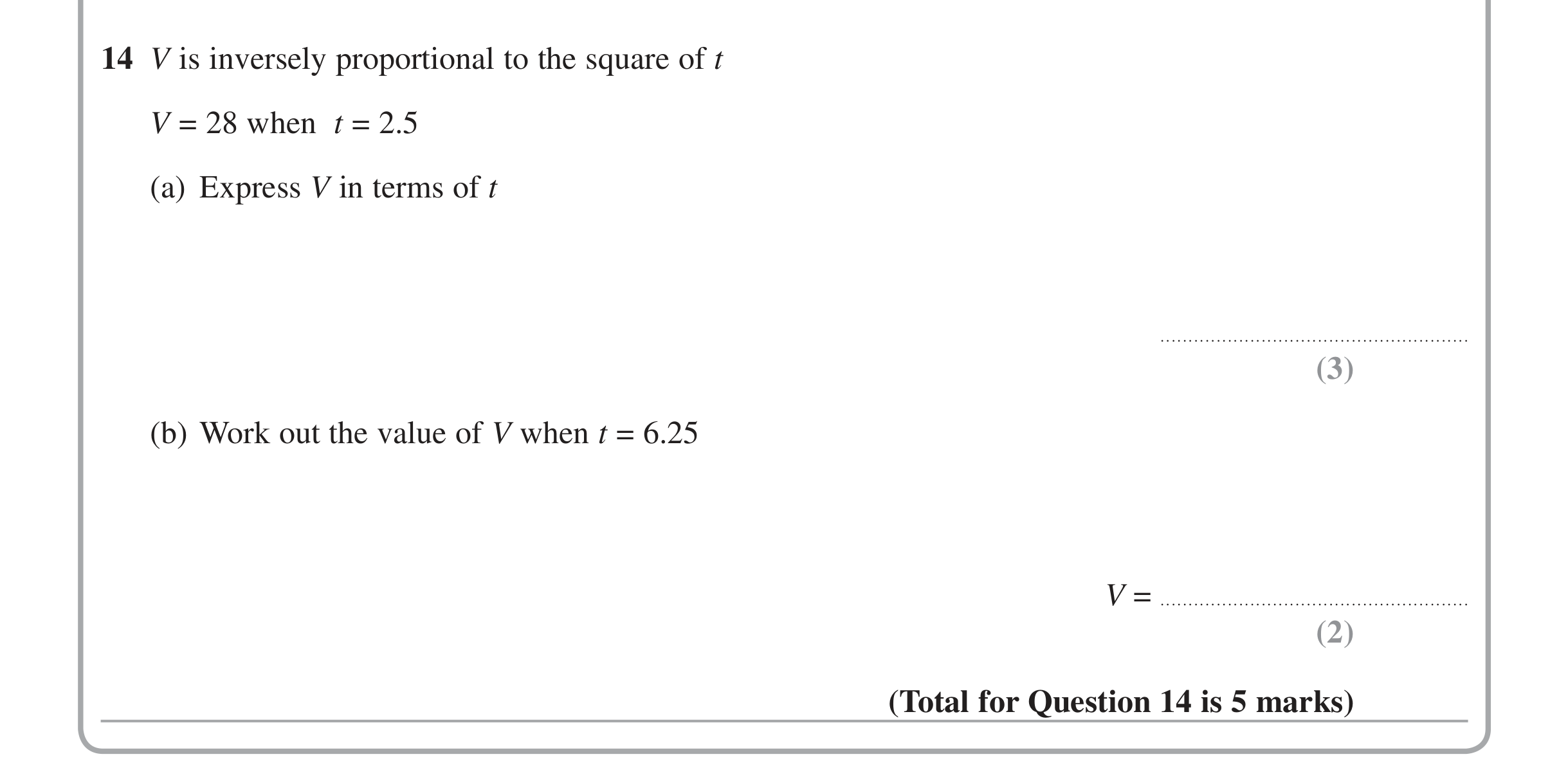 Question 14 — Indices and Surds — Edexcel iGCSE June 2015