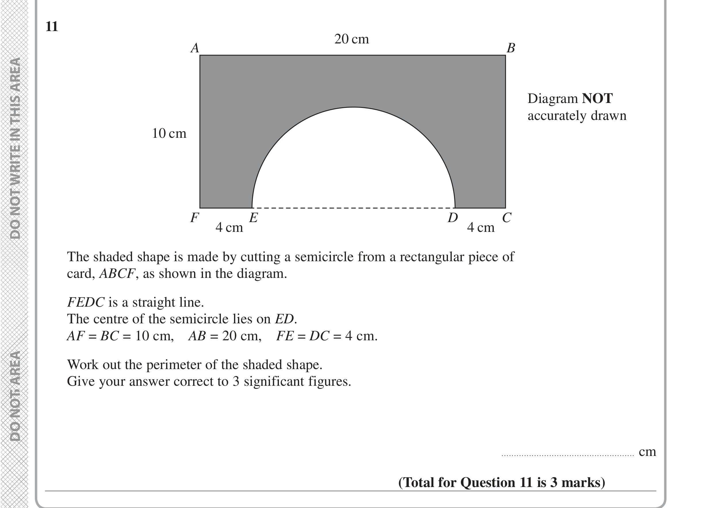 Question 11 — Circles — Edexcel iGCSE Jan 2016