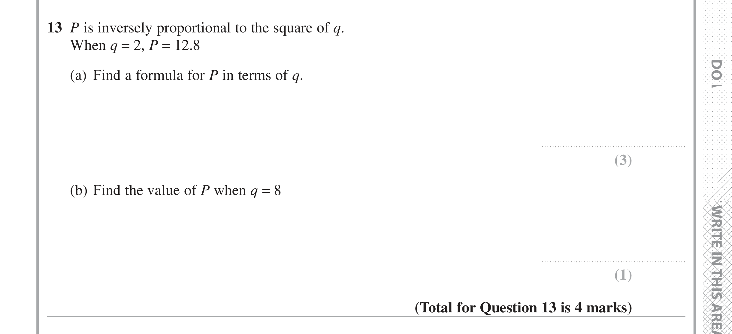 Question 13 — Indices and Surds — Edexcel iGCSE Jan 2017