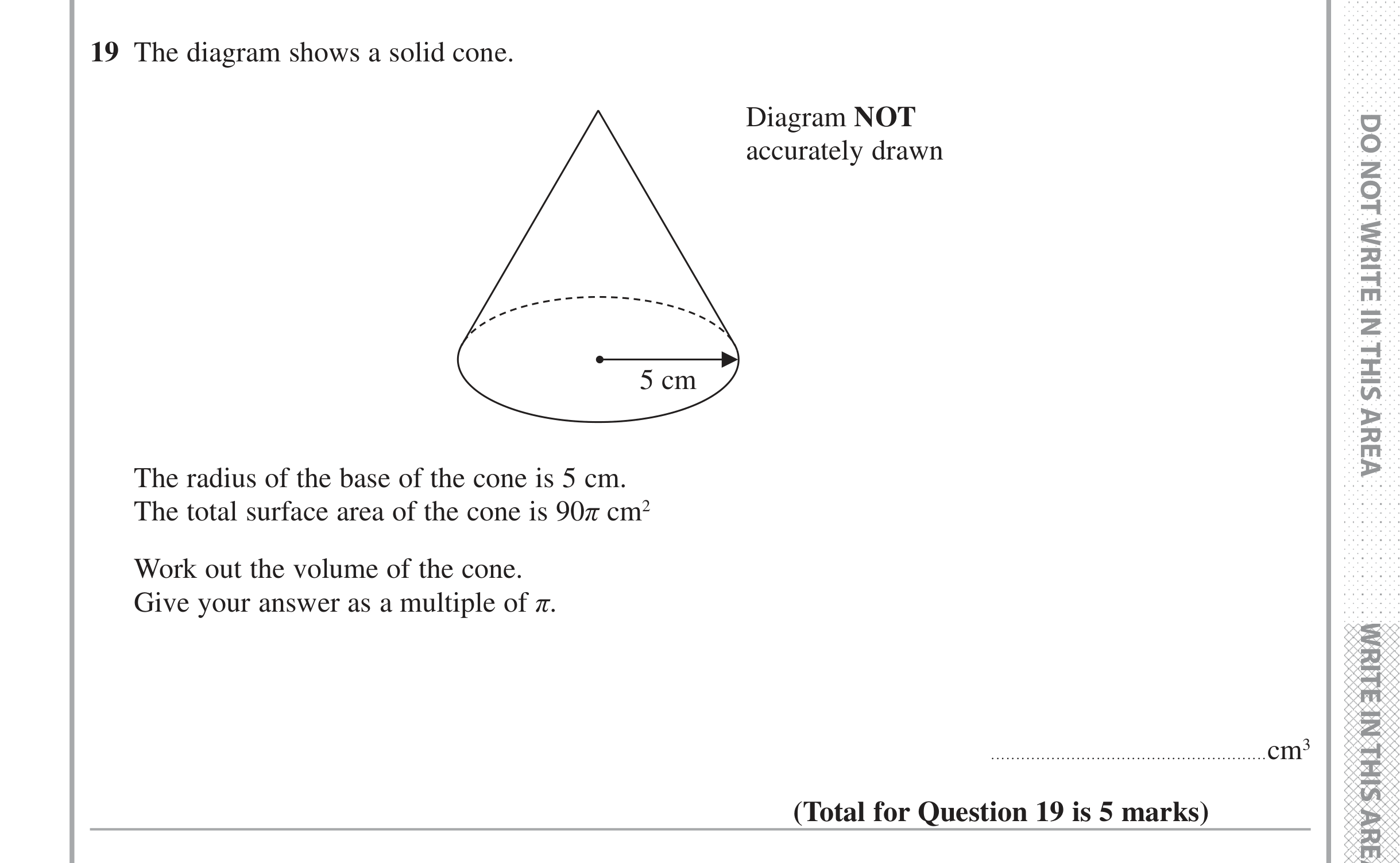 Question 19 — Indices and Surds — Edexcel iGCSE Jan 2017