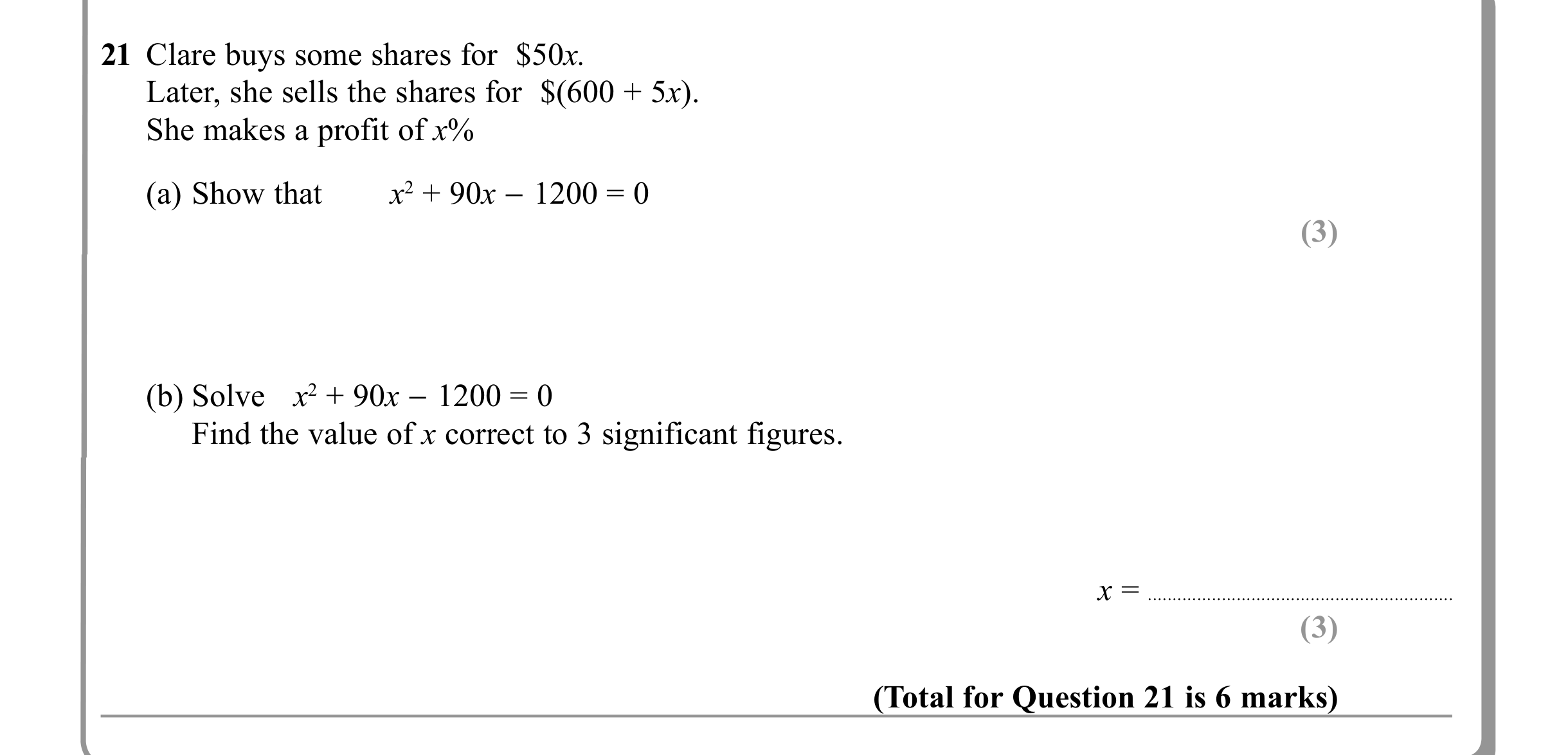 Question 21 — Indices and Surds — Edexcel iGCSE June 2011