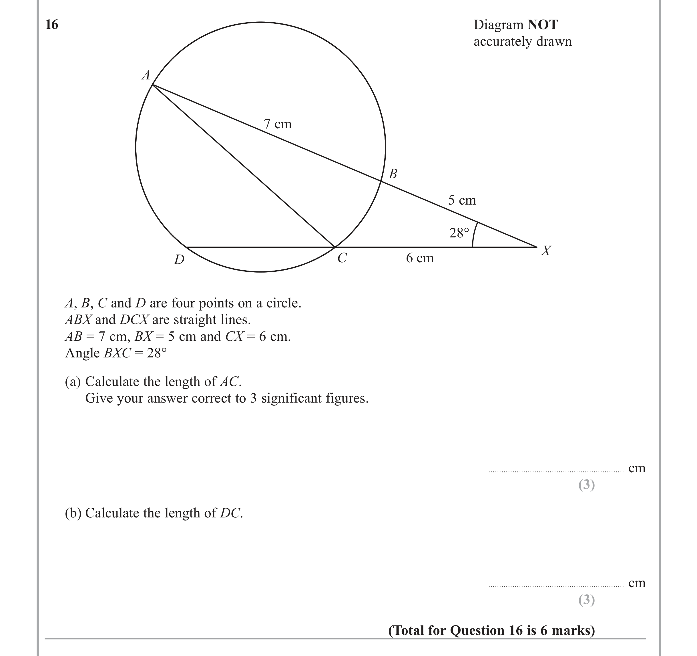 Question 16 — Trig — Edexcel iGCSE June 2012