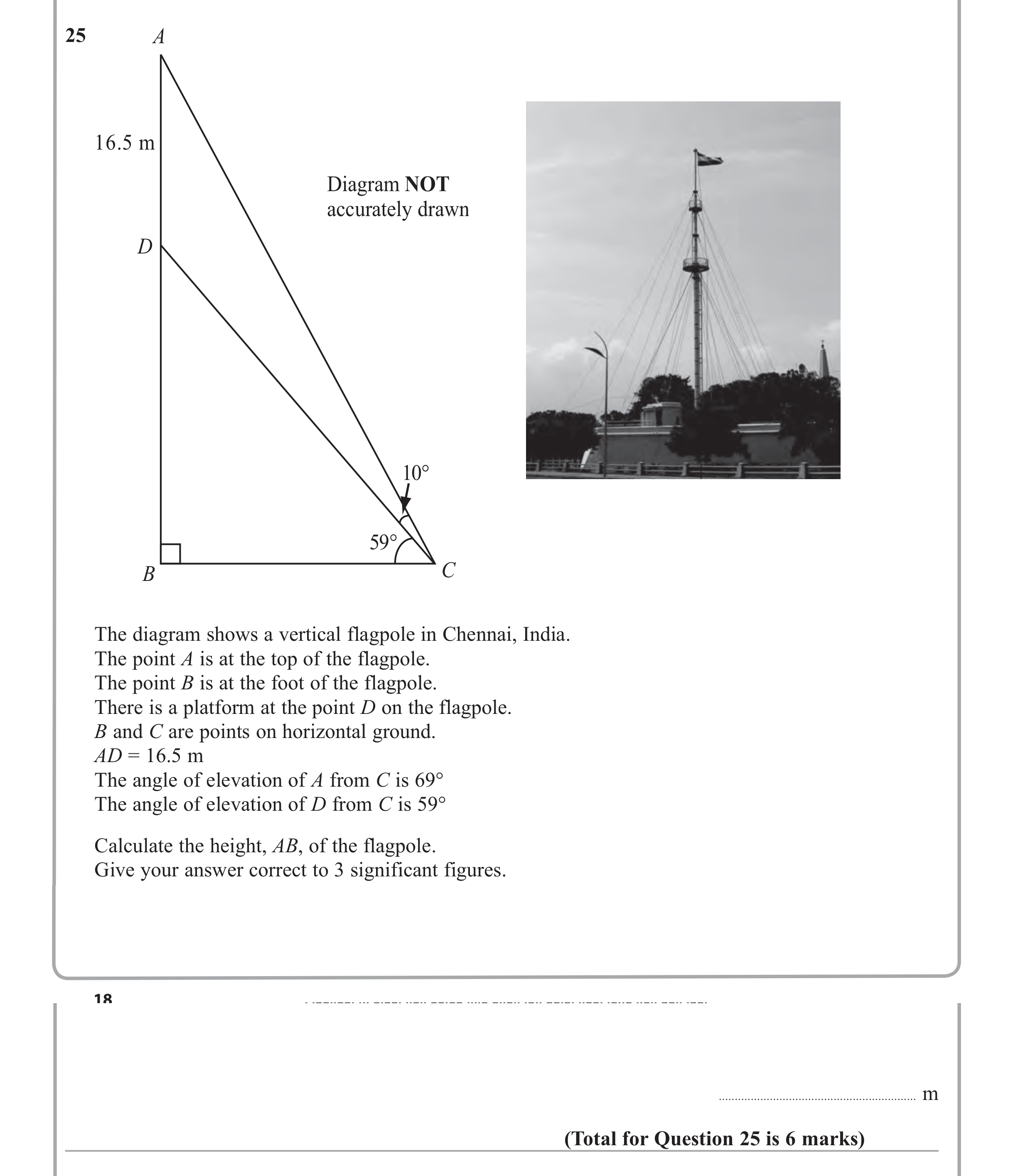 Question 25 — Trig — Edexcel iGCSE Jan 2013