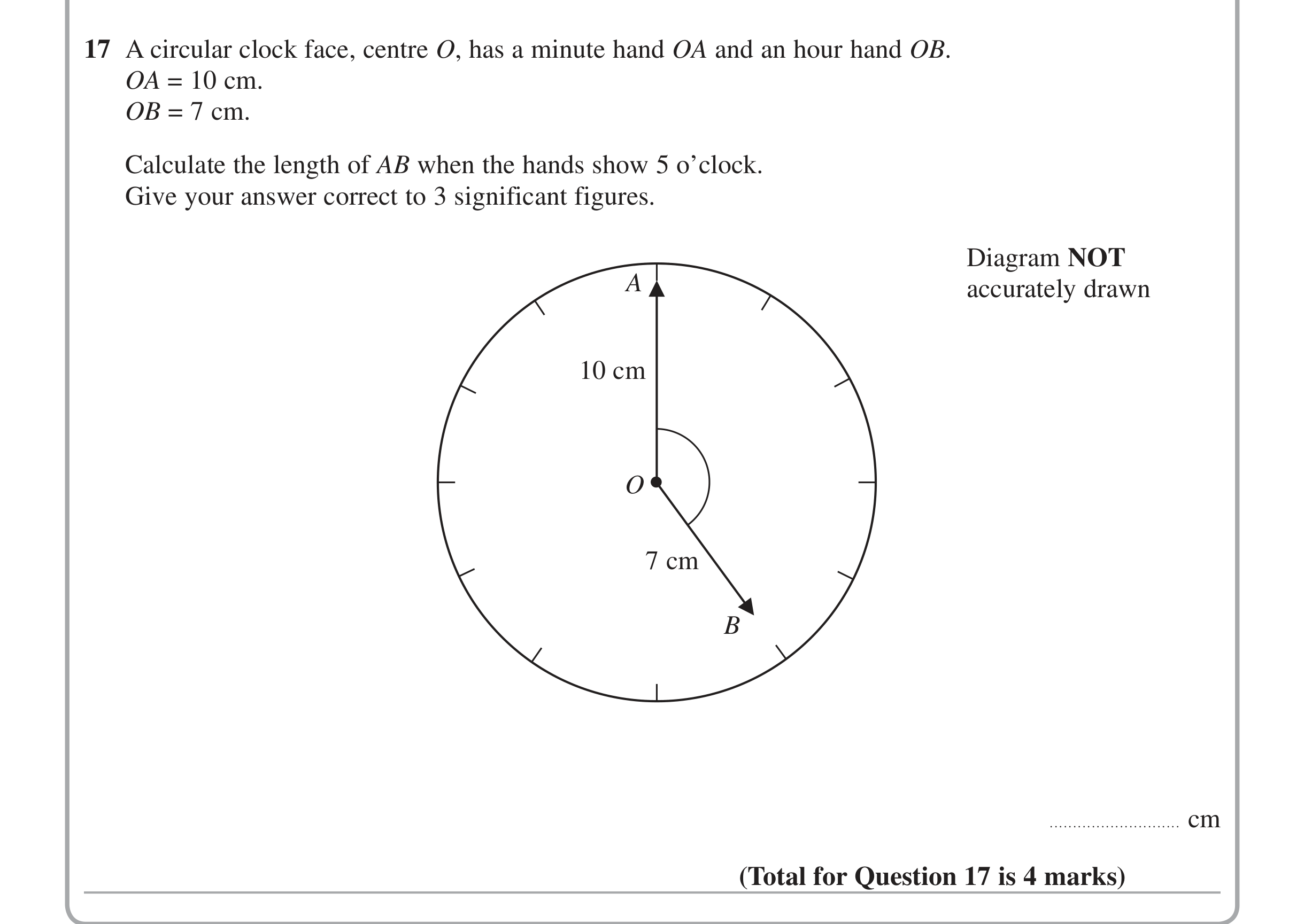 Question 17 — Trig — Edexcel iGCSE Jan 2014