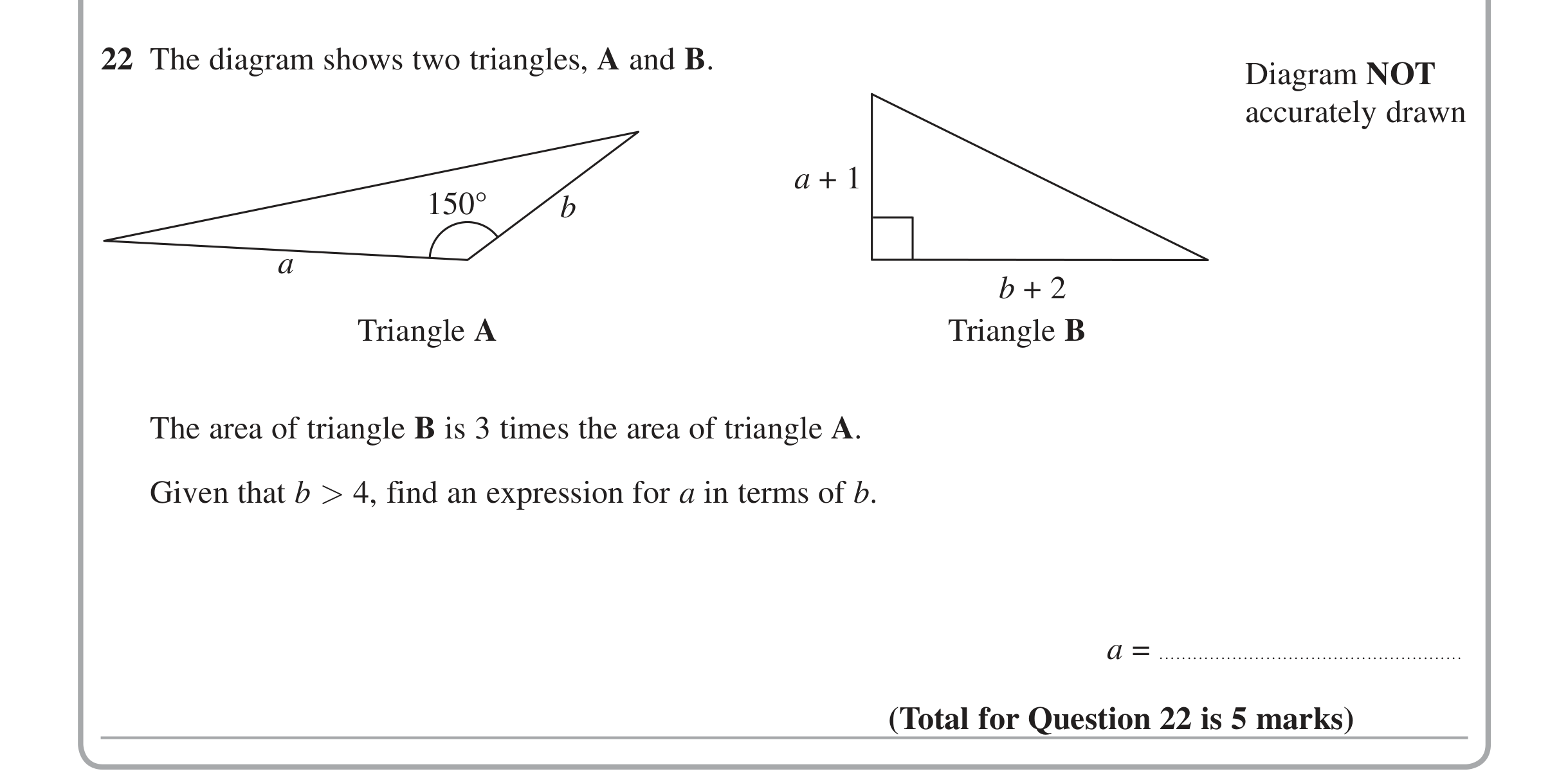 Question 22 — Trig — Edexcel iGCSE June 2015