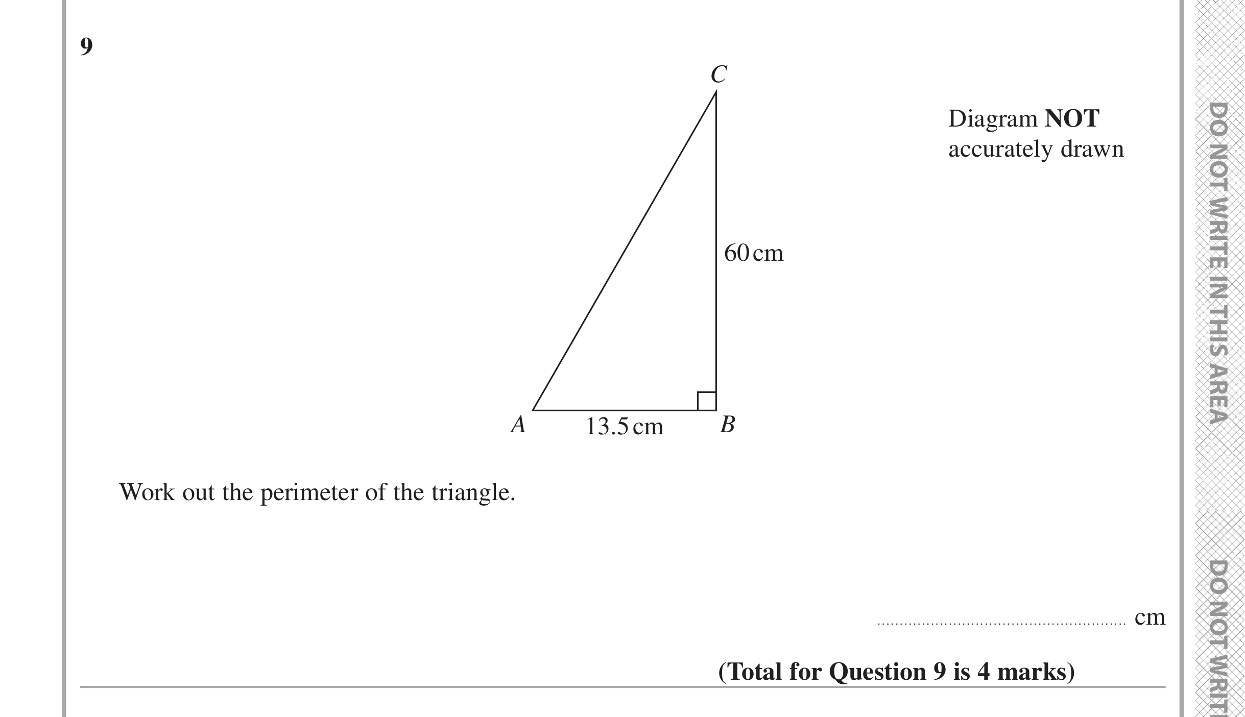 Question 9 — Trig — Edexcel iGCSE June 2016