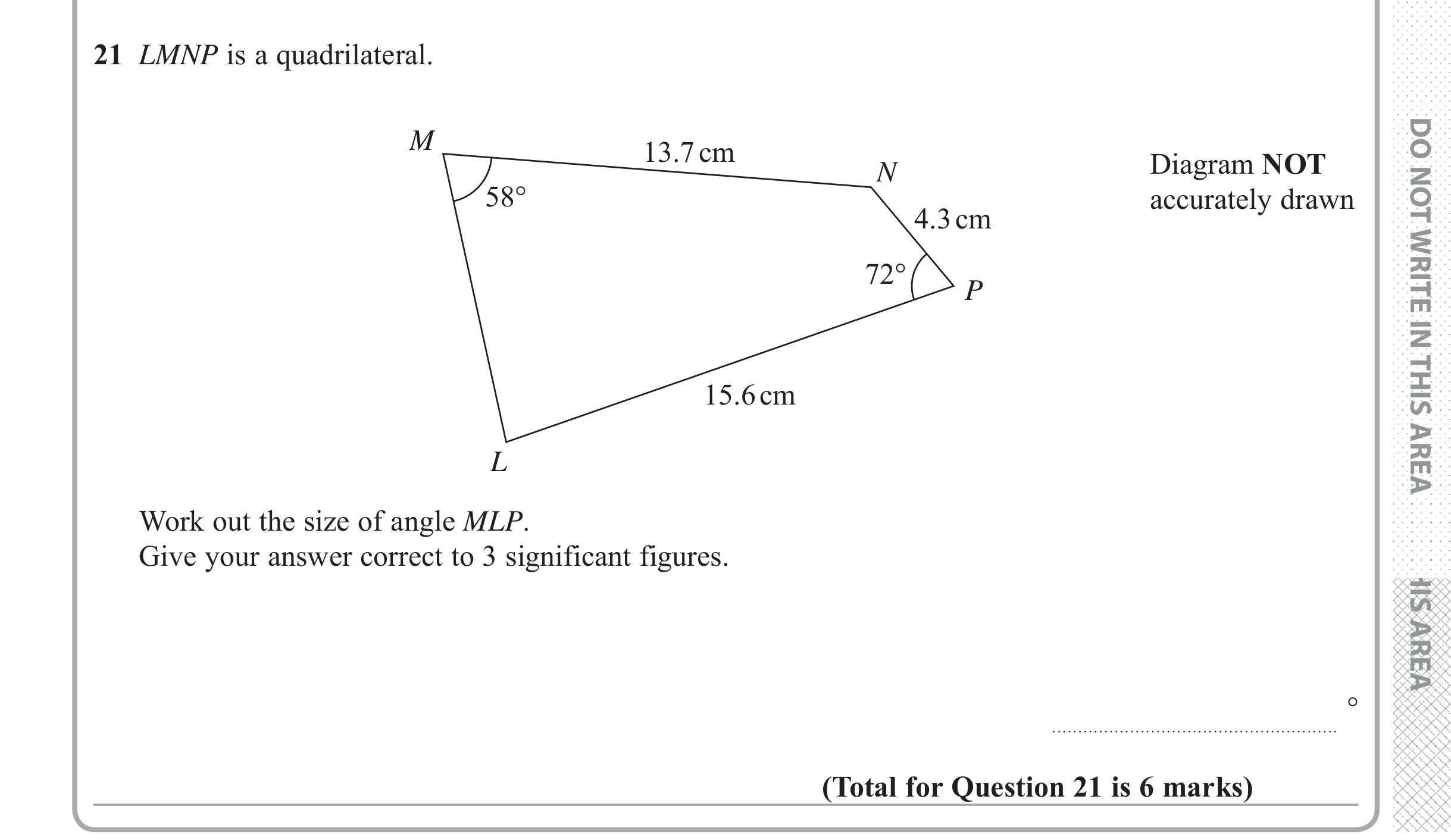 Question 21 — Trig — Edexcel iGCSE June 2017