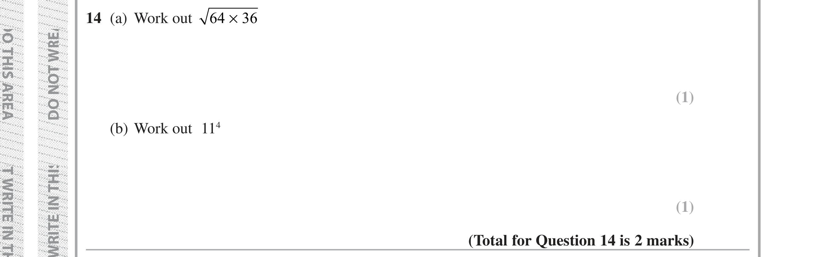 Question 14 — Calculator Questions — Edexcel iGCSE Jan 2019