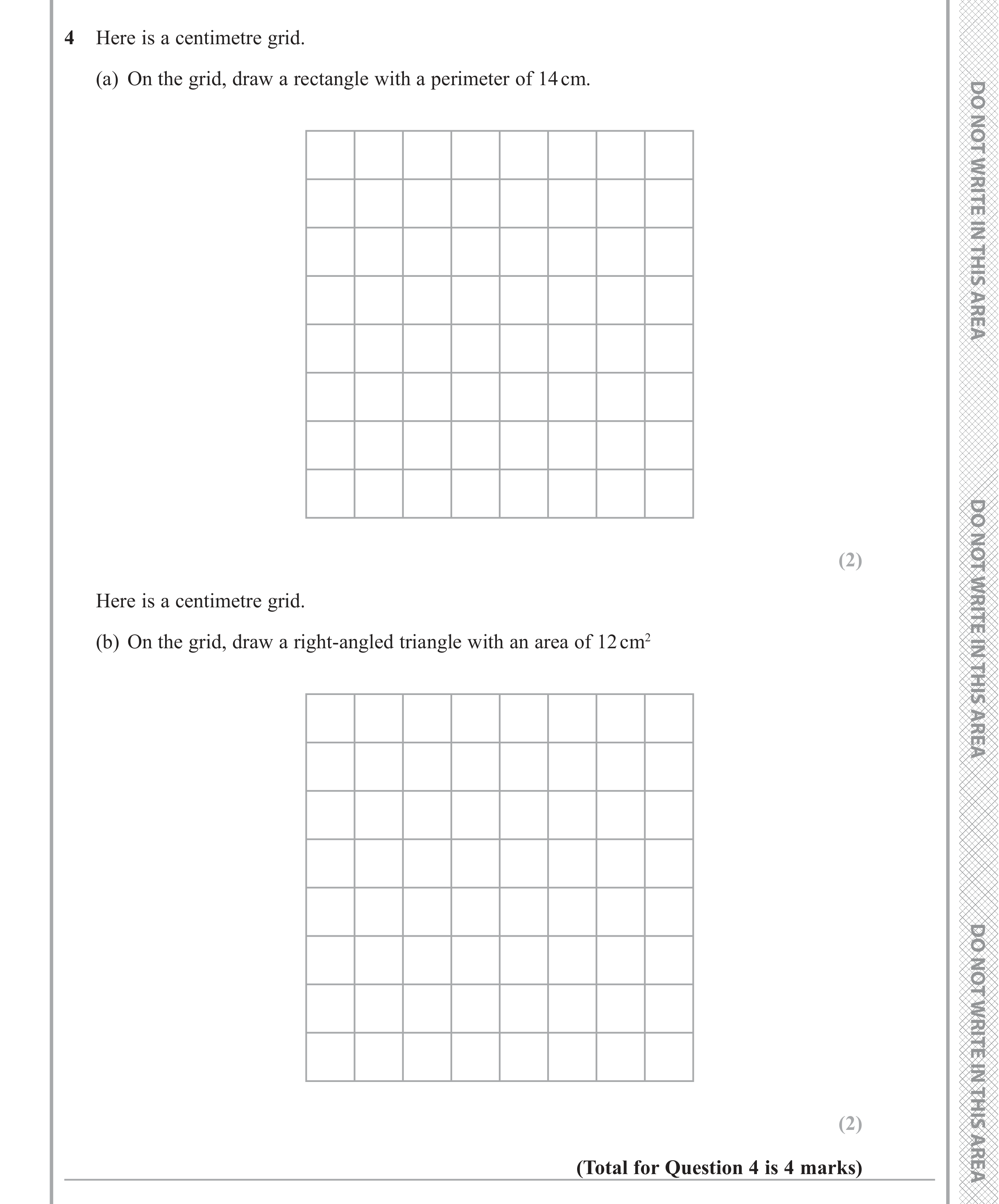 Question 4 — Construction, Polygons — Edexcel iGCSE June 2019