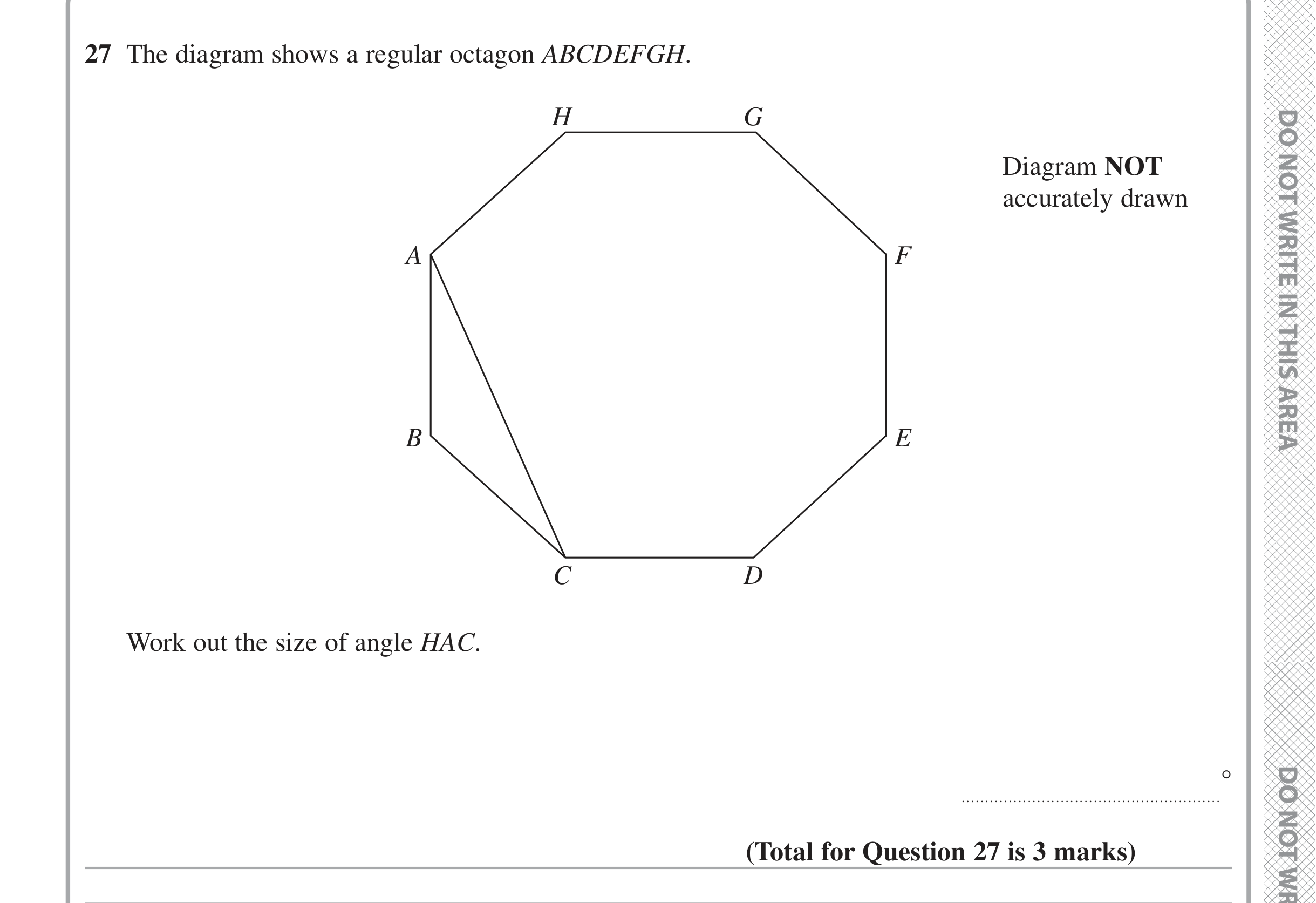 Question 27 — Polygons — Edexcel iGCSE June 2020