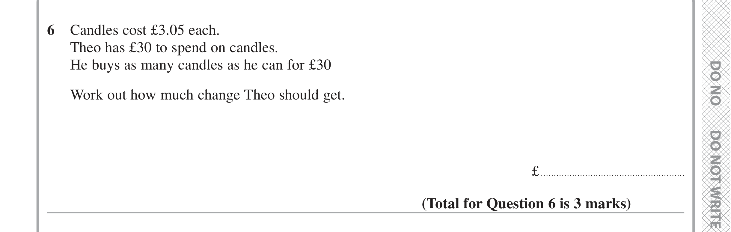 Question 6 — Money Problems — Edexcel iGCSE June 2020