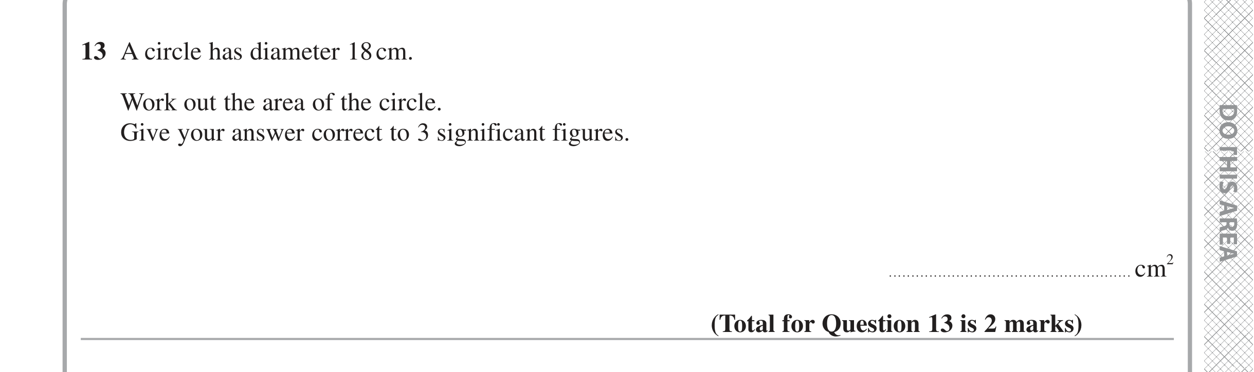 Question 13 — Circles — Edexcel iGCSE Jan 2021