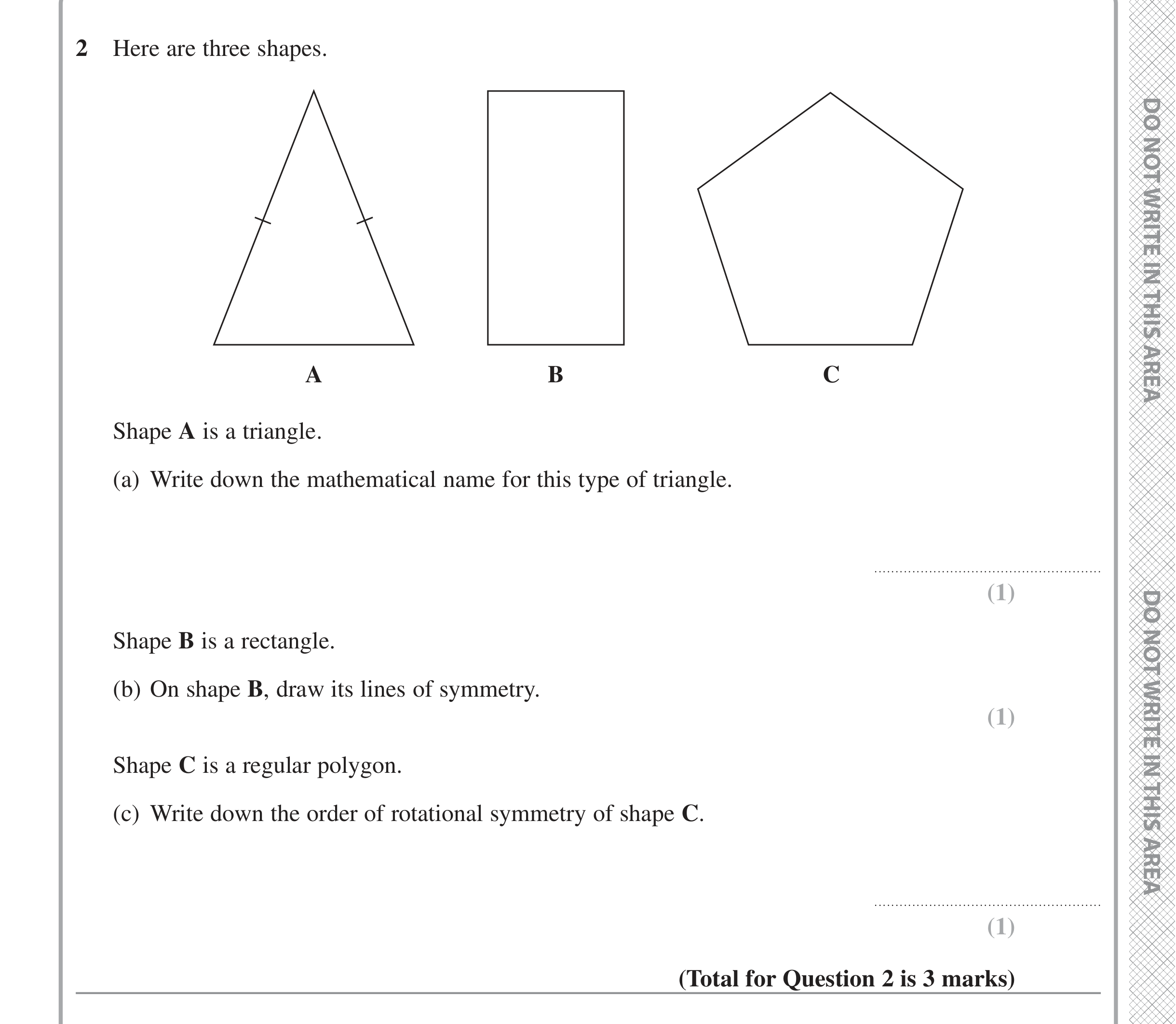 Question 2 — Polygons — Edexcel iGCSE Jan 2022