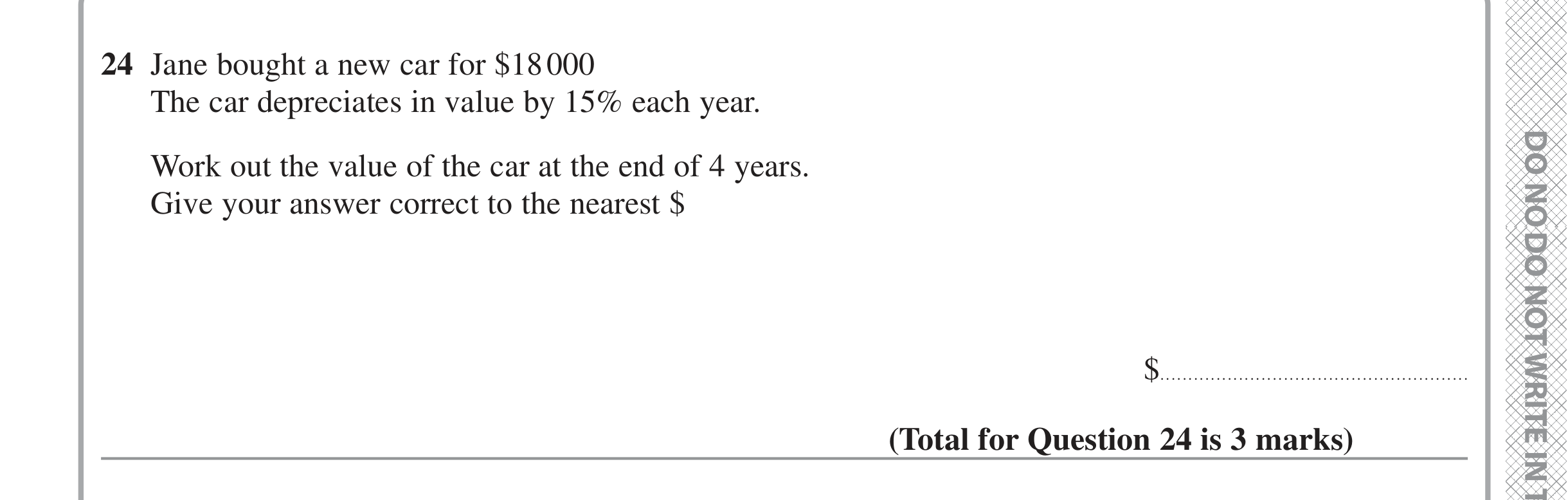 Question 24 — Compound Interest — Edexcel iGCSE June 2022