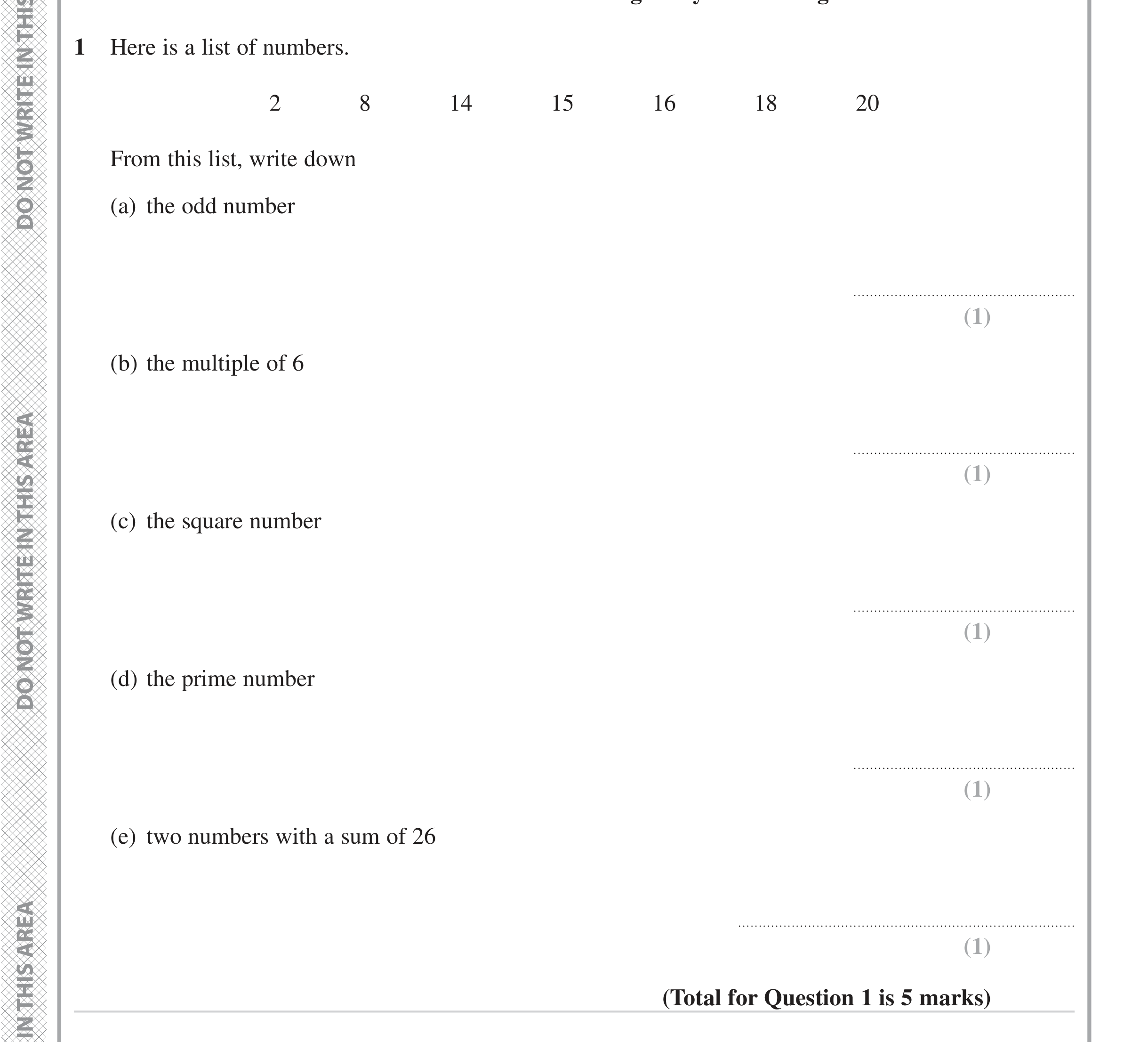 Question 1 — Numbers — Edexcel iGCSE Jan 2023