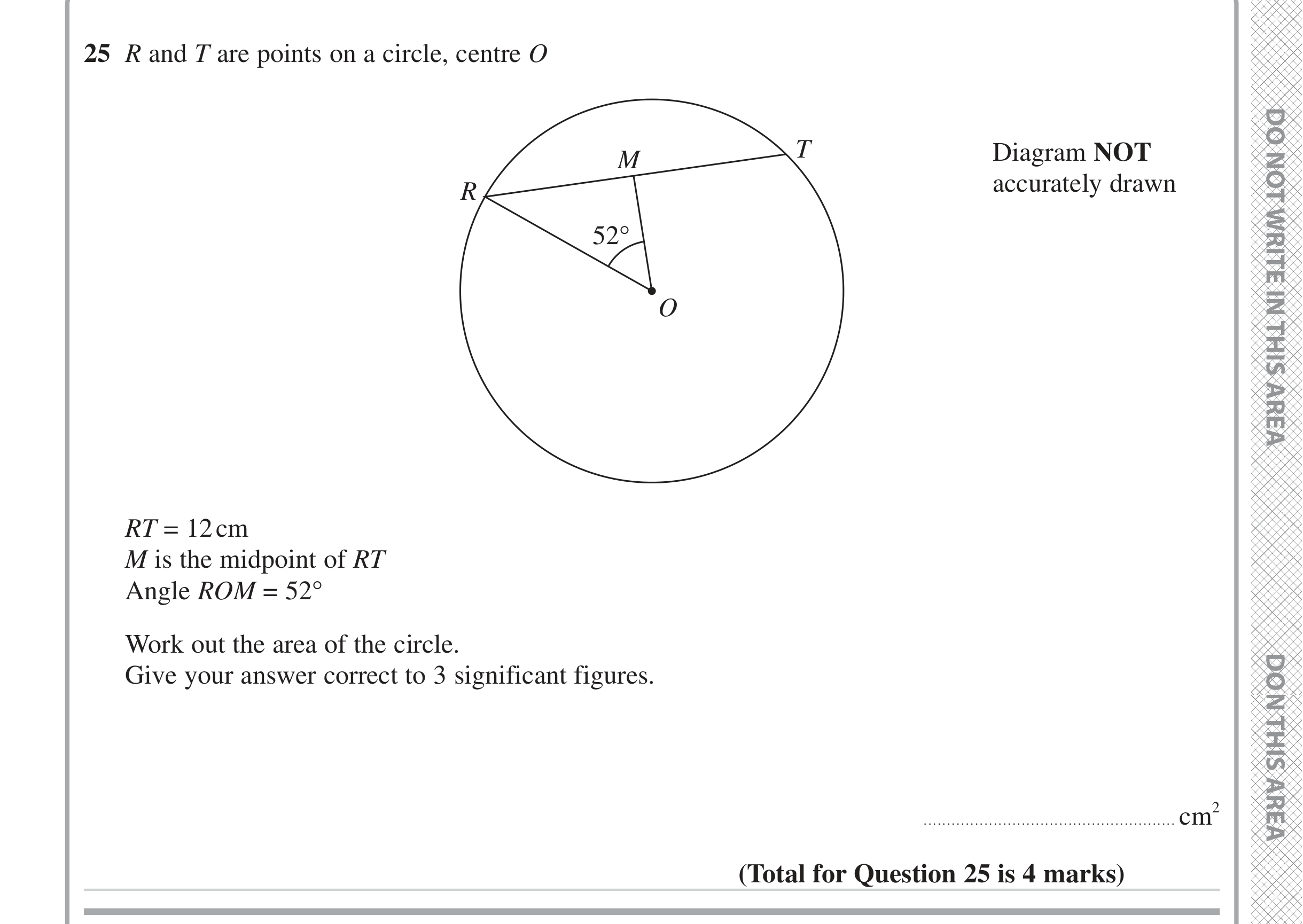 Question 25 — Circle Theorems, Soh Cah Toa — Edexcel iGCSE Jan 2023