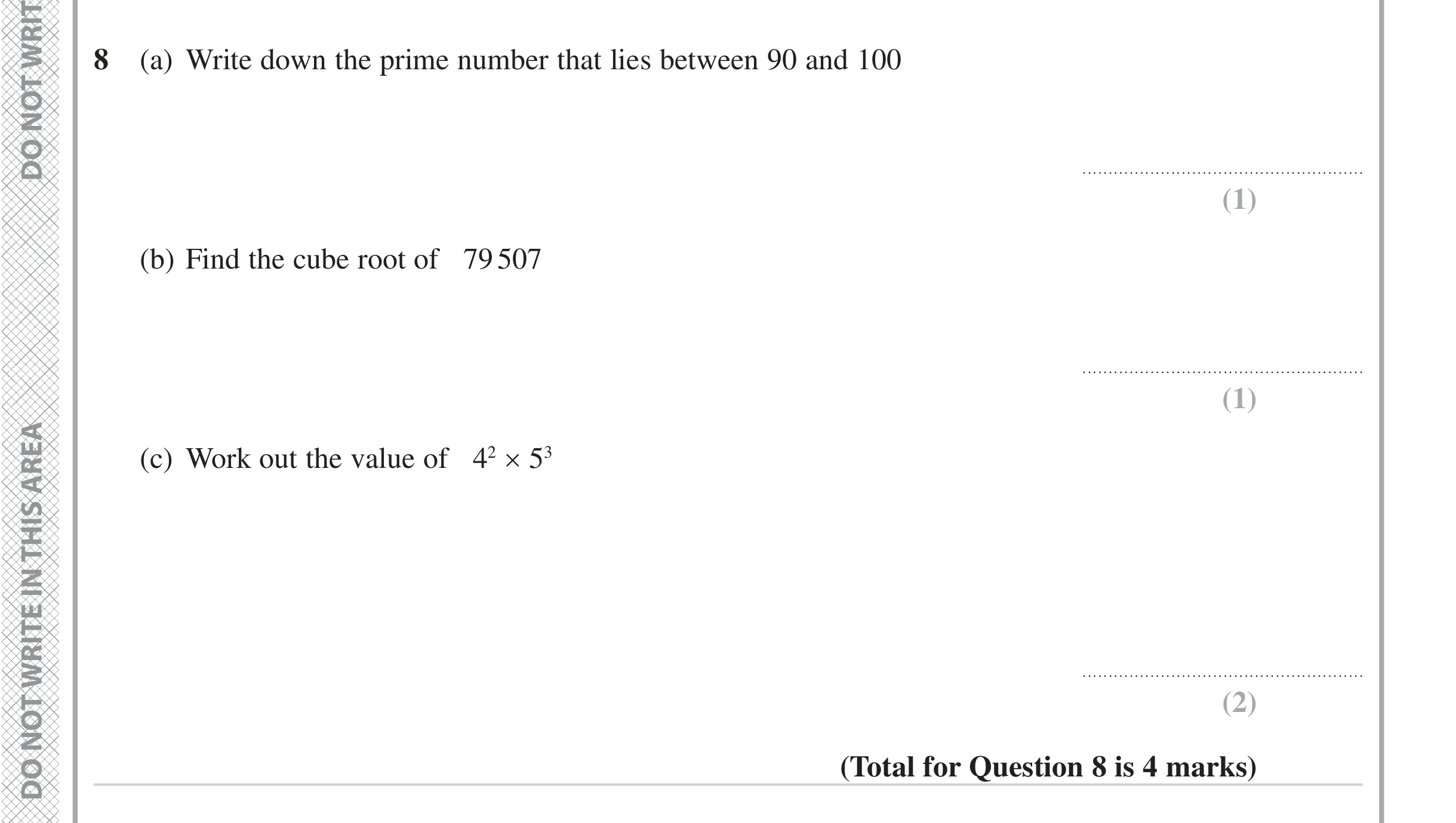 Question 8 — Numbers, Calculator Questions — Edexcel iGCSE June 2023