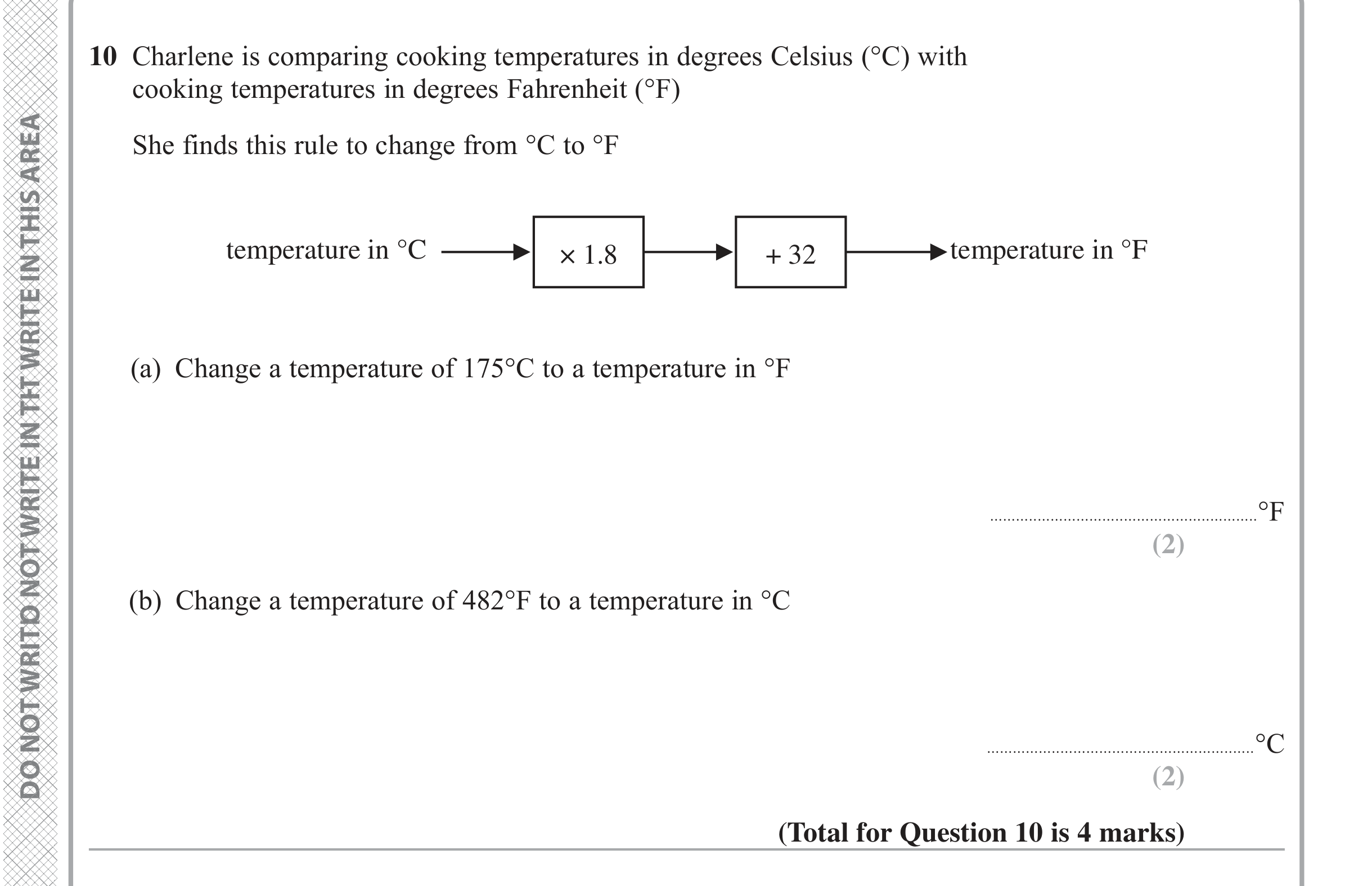 Question 10 — Functions — Edexcel iGCSE June 2024